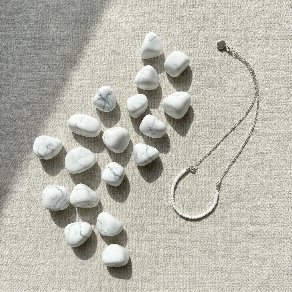 Howlite pierre calme – vertus, bijoux et entretien