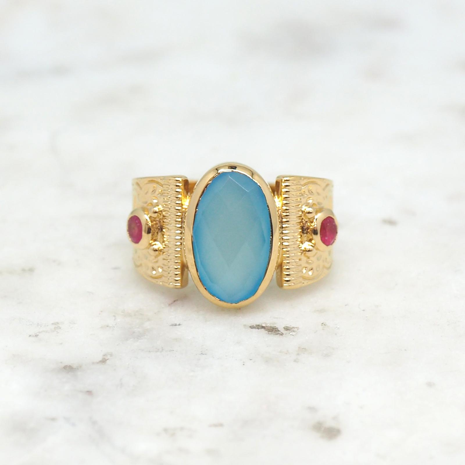 Abigail - Calcédoine Bleue