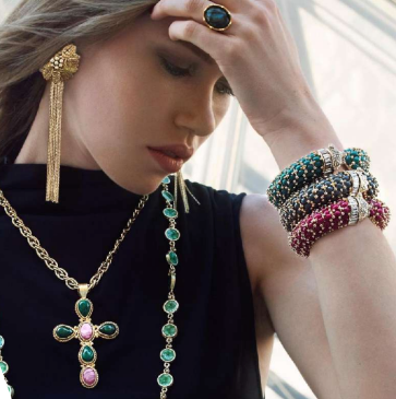 Der Tiger-Armreif – Grün