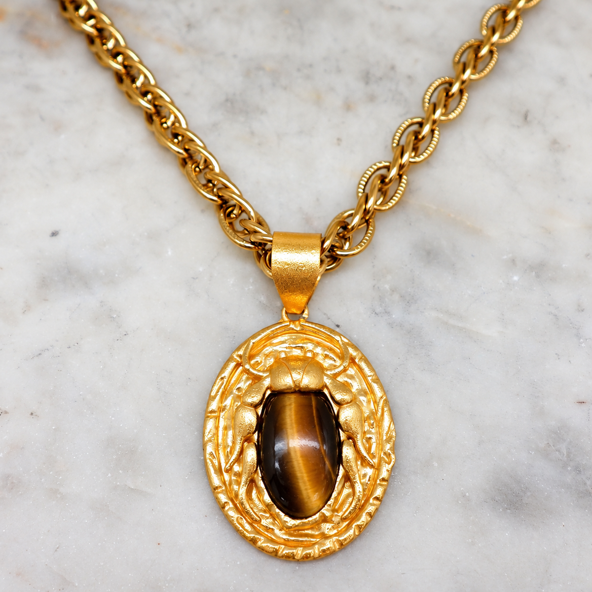 Scarabella - Collier œil de tigre