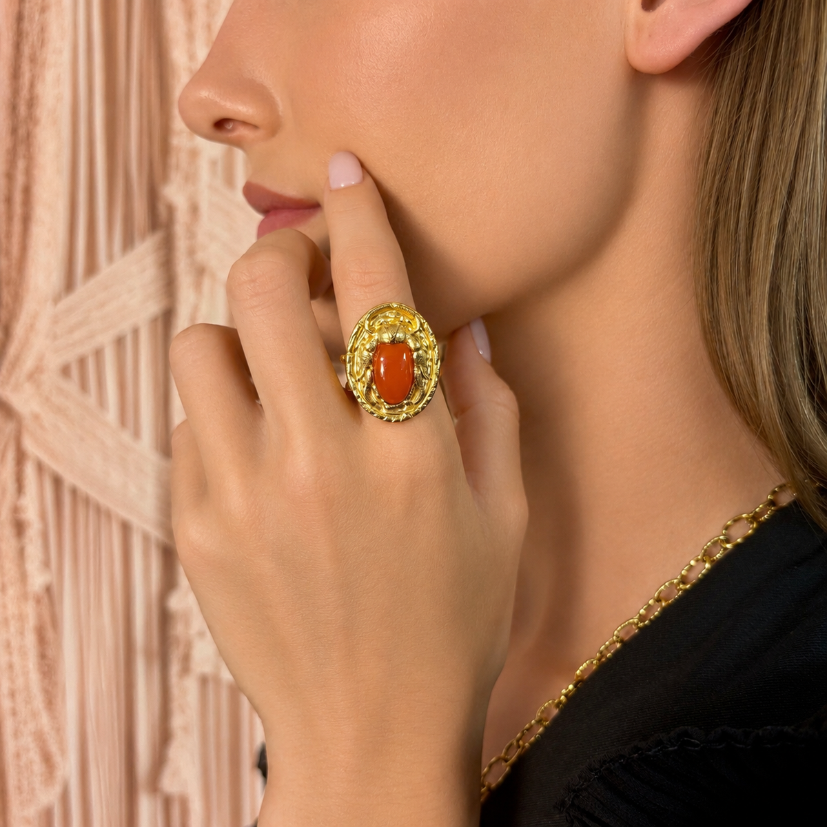 Montevideo - Bague Cornaline