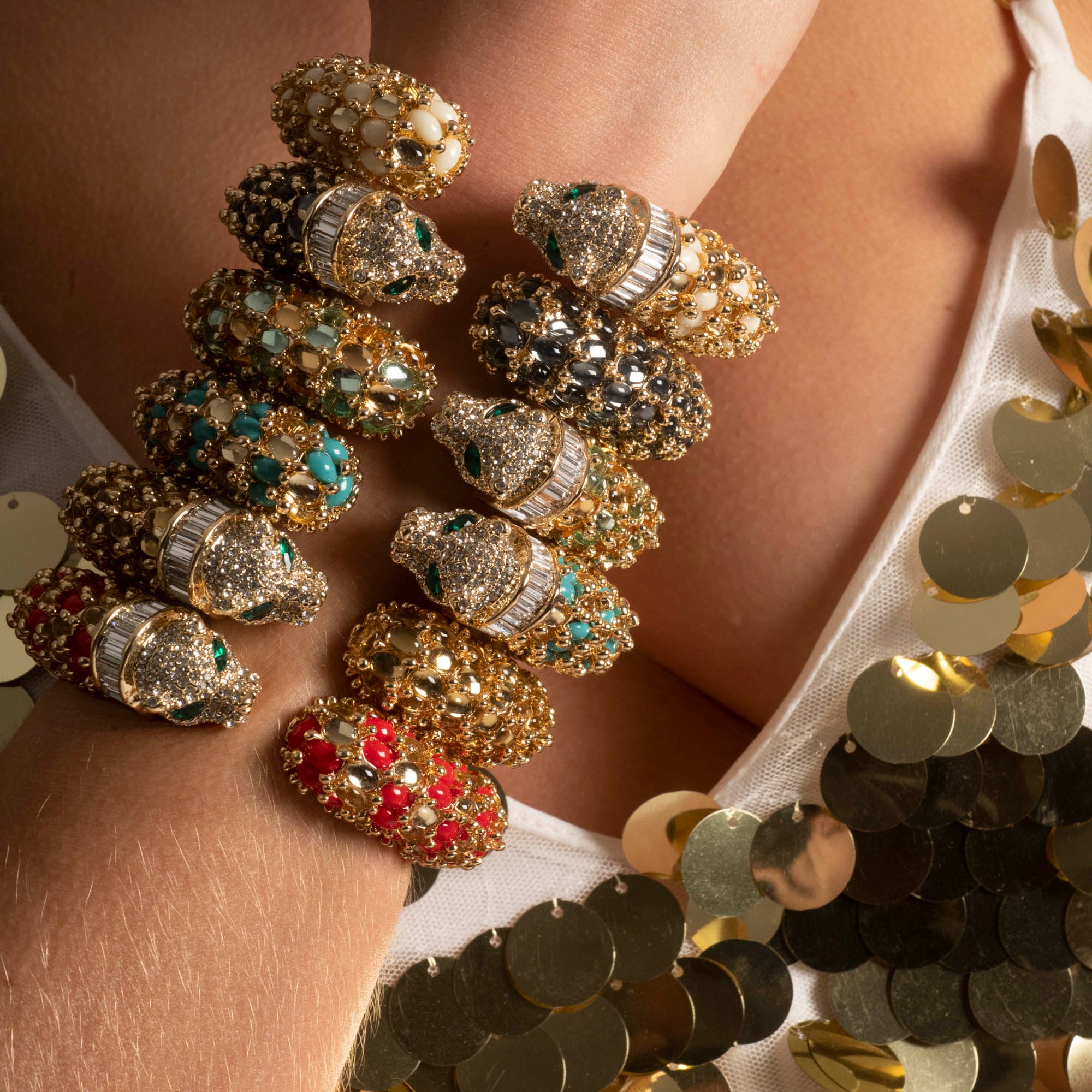 Le Jonc Tigre - Bleu et Doré