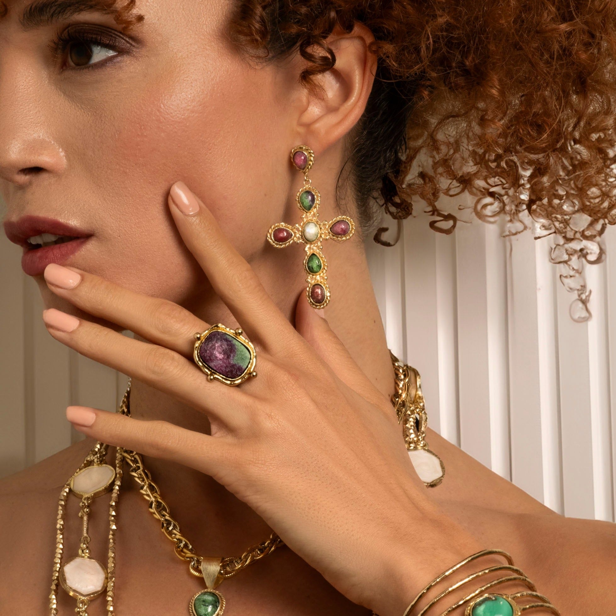 Faith - Boucles Rubis Zoisite