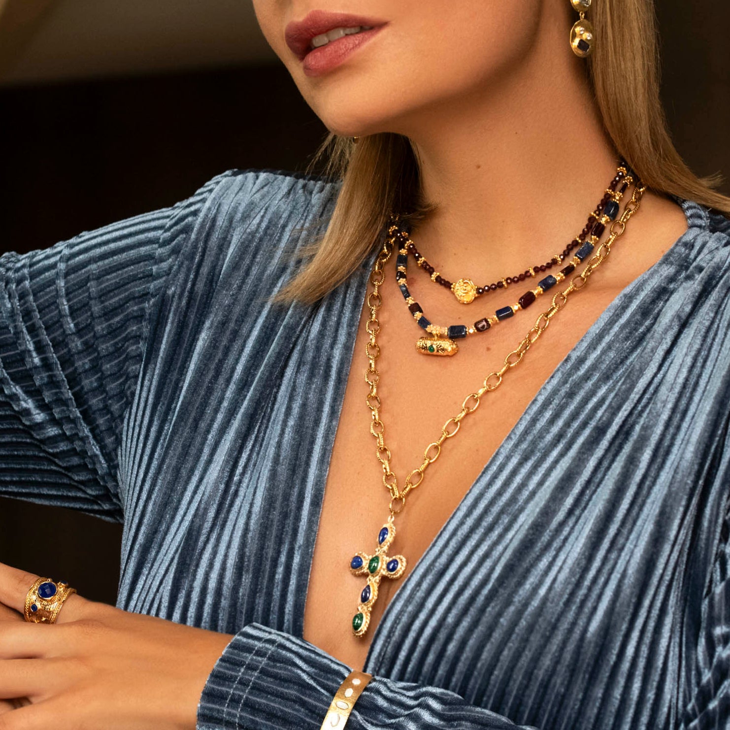 Faith Emotion collier - Lapis et Malachite