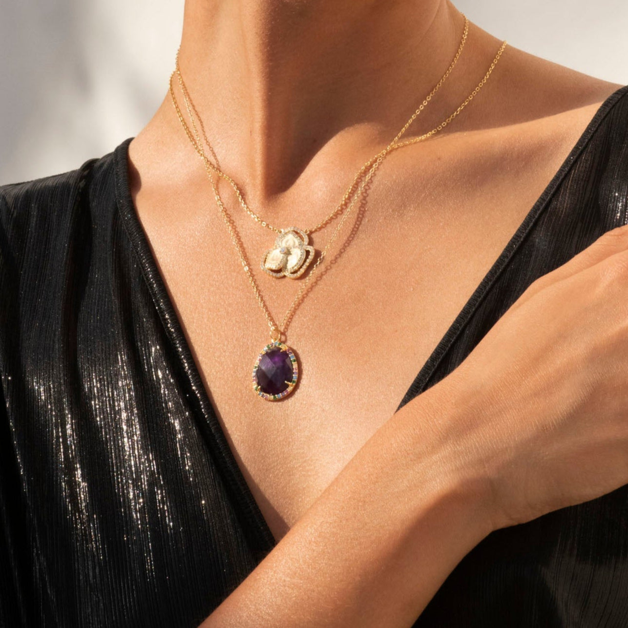 Golden Flowers - Collier