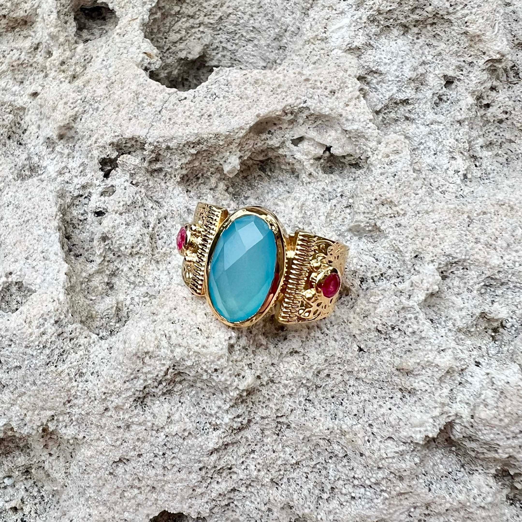 Abigail - Calcédoine Bleu