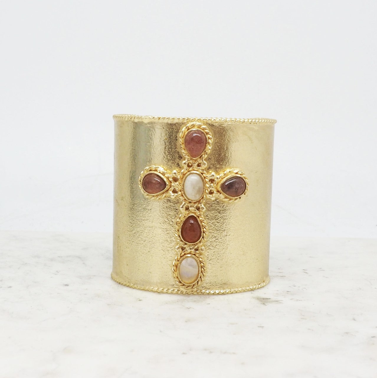 Faith - Strawberry Quartz Cuff