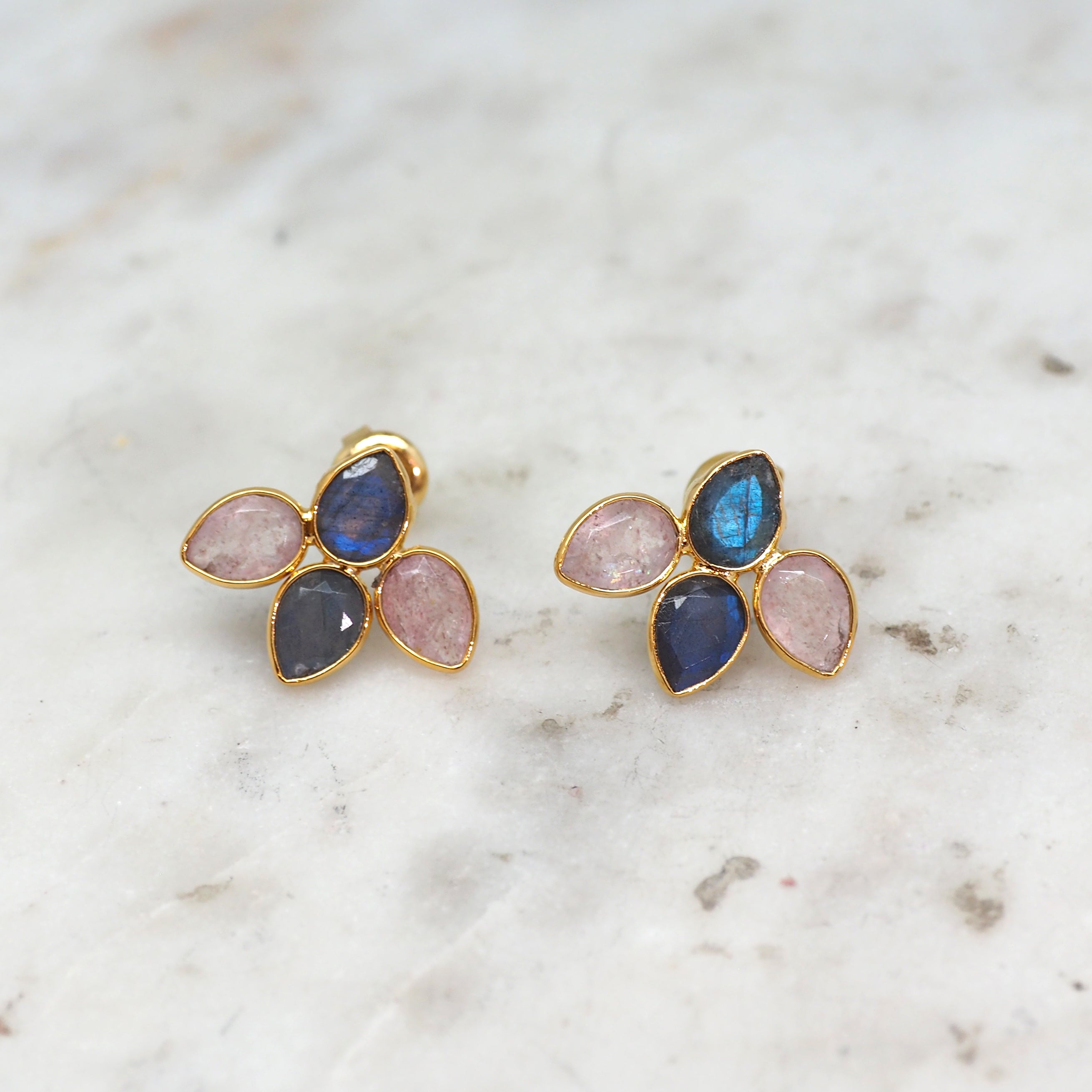 Birdy - Fraise Quartz et Labradorite