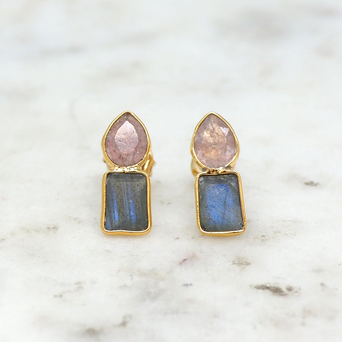 Jerry - Labrodite et Quartz Fraise