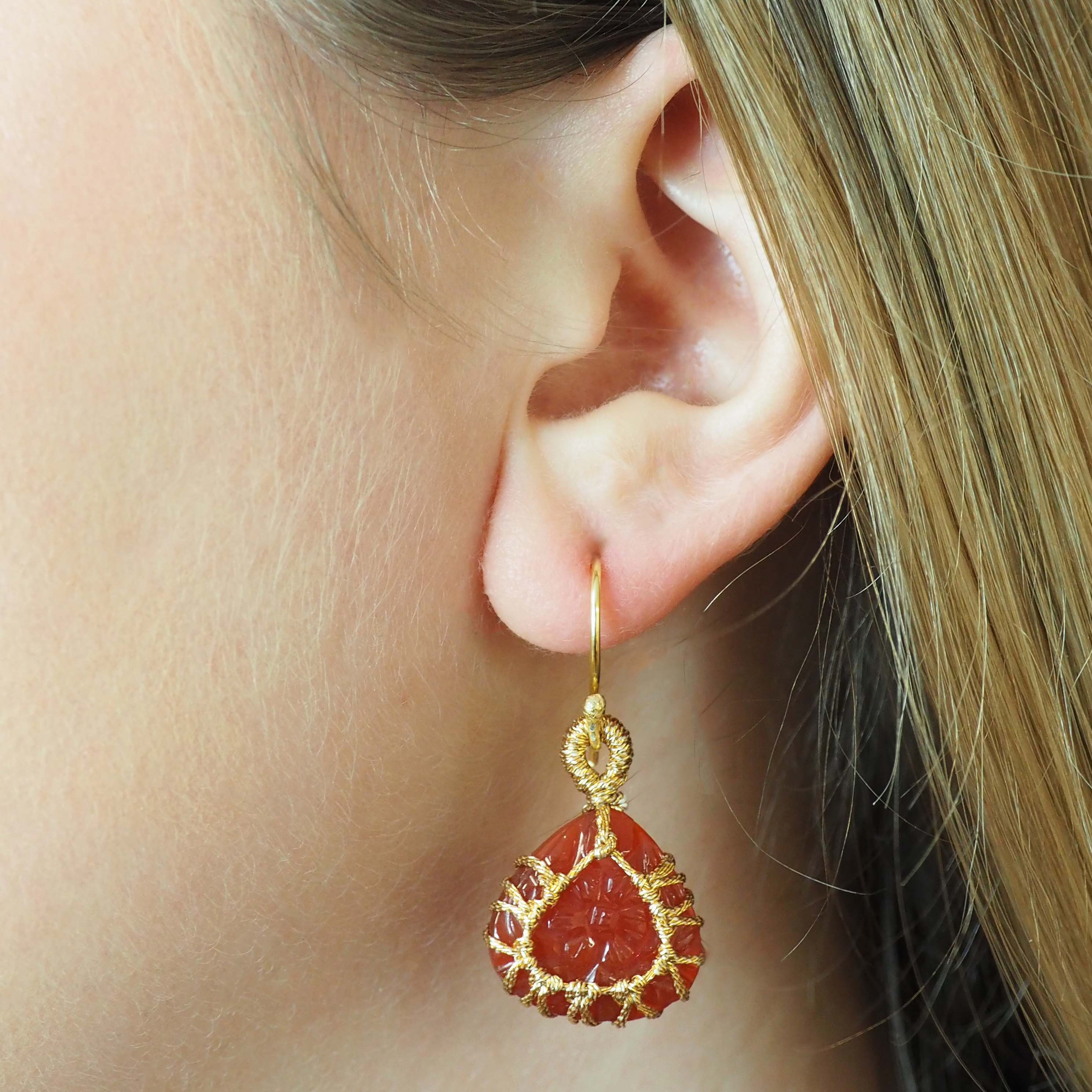 Noa - Boucles Cornaline