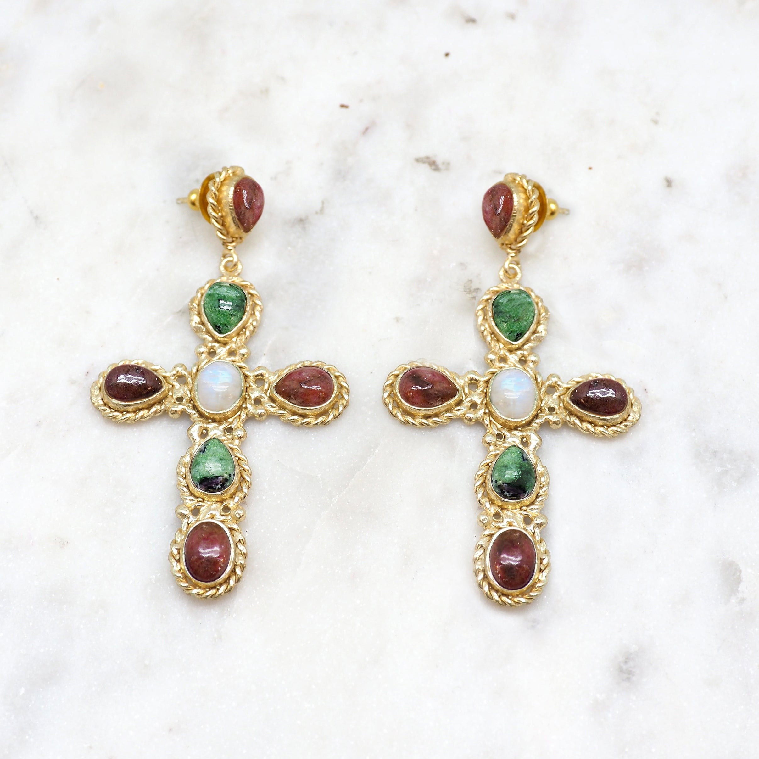 Faith - Boucles Rubis Zoisite