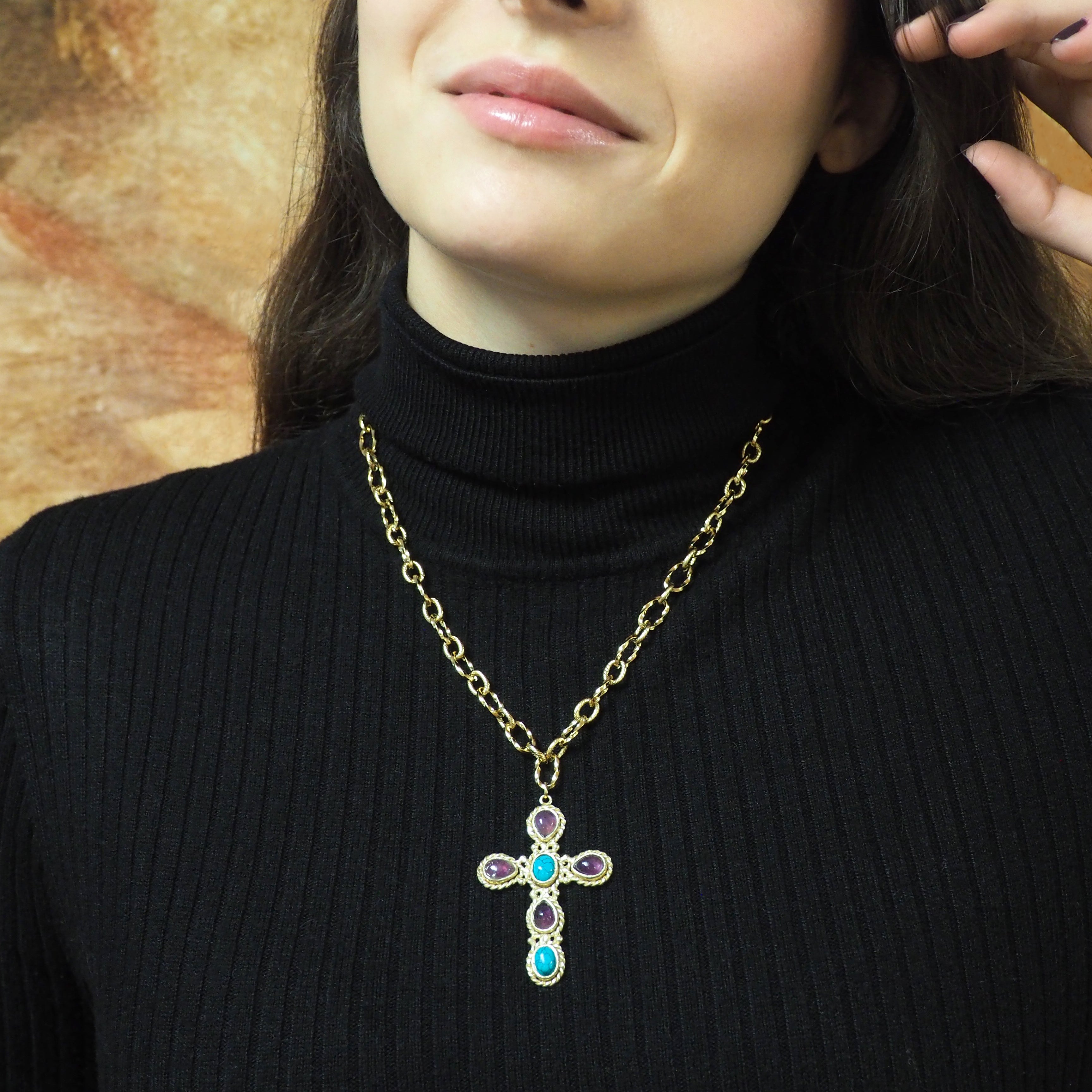 Faith Emotion collier - Turquoise et Amethyste