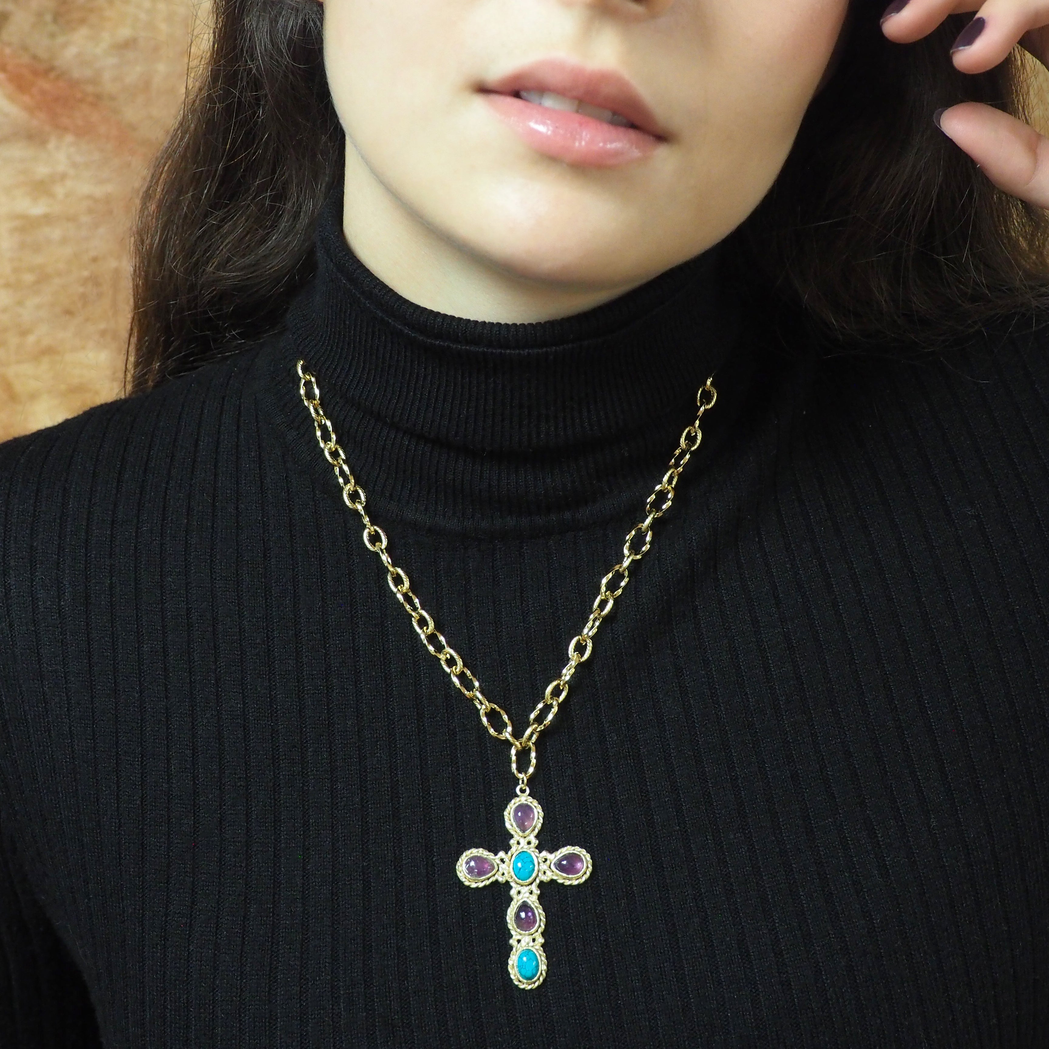 Faith Emotion collier - Turquoise et Amethyste