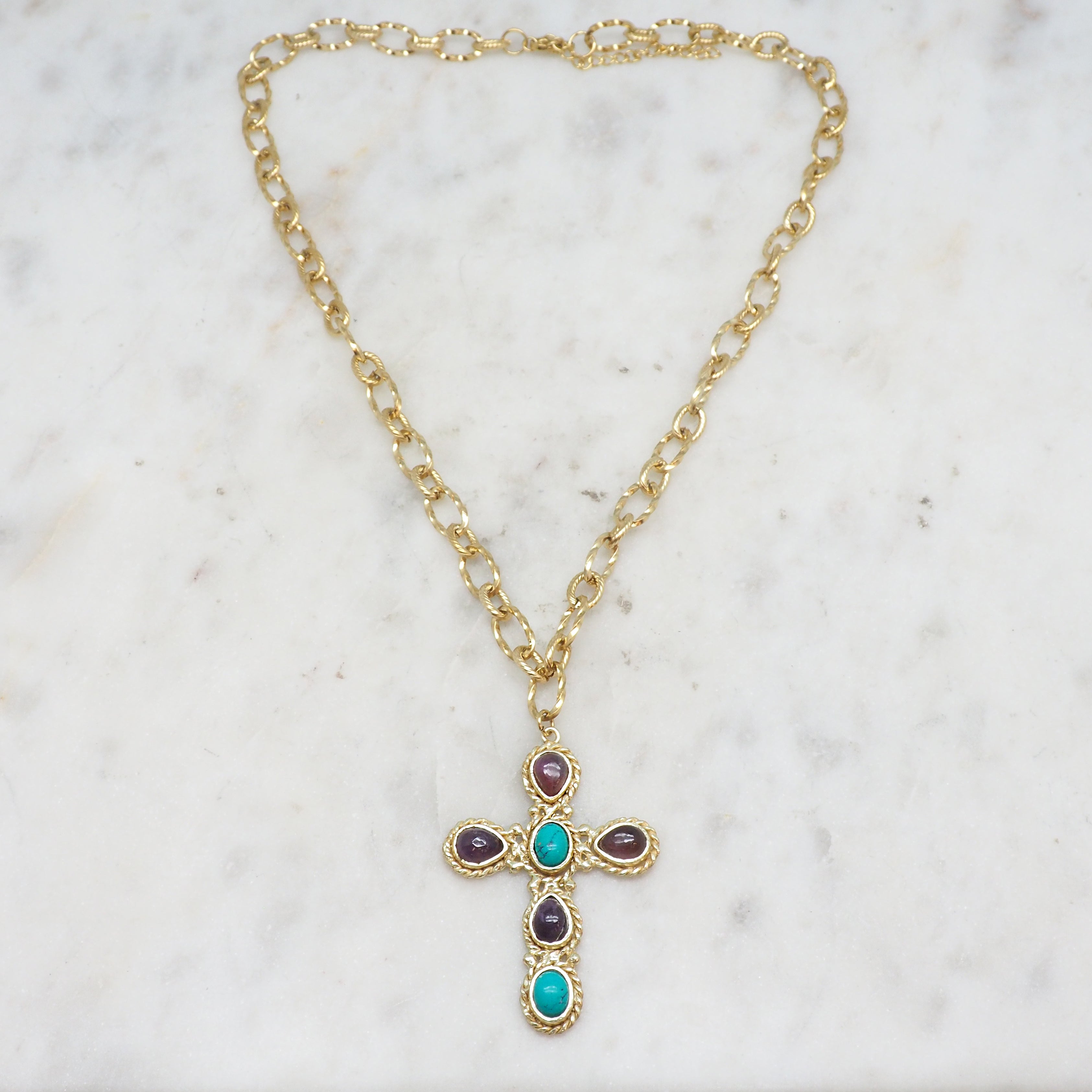 Faith Emotion collier - Turquoise et Amethyste