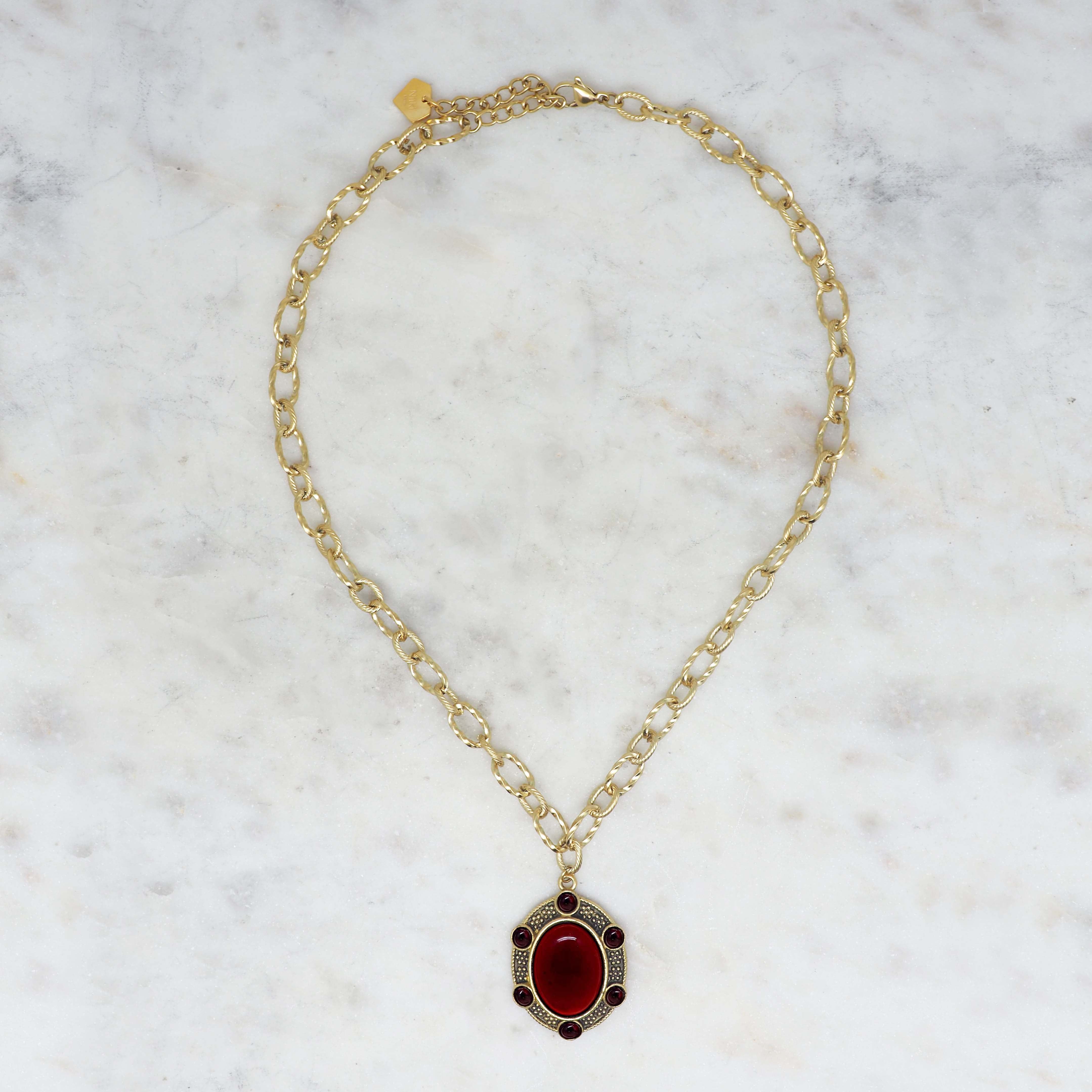 Brooke - Collier Grenat