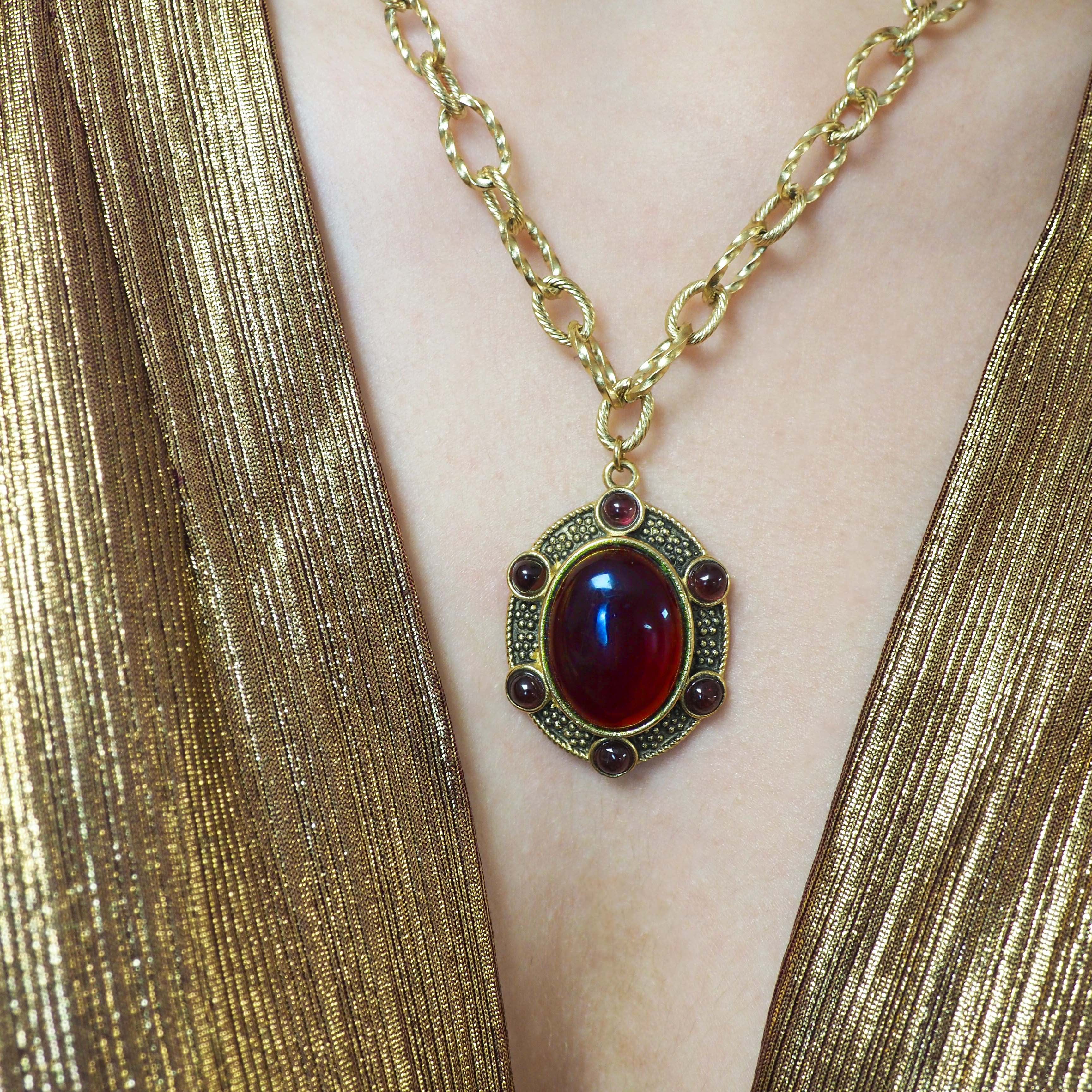 Brooke - Collier Grenat