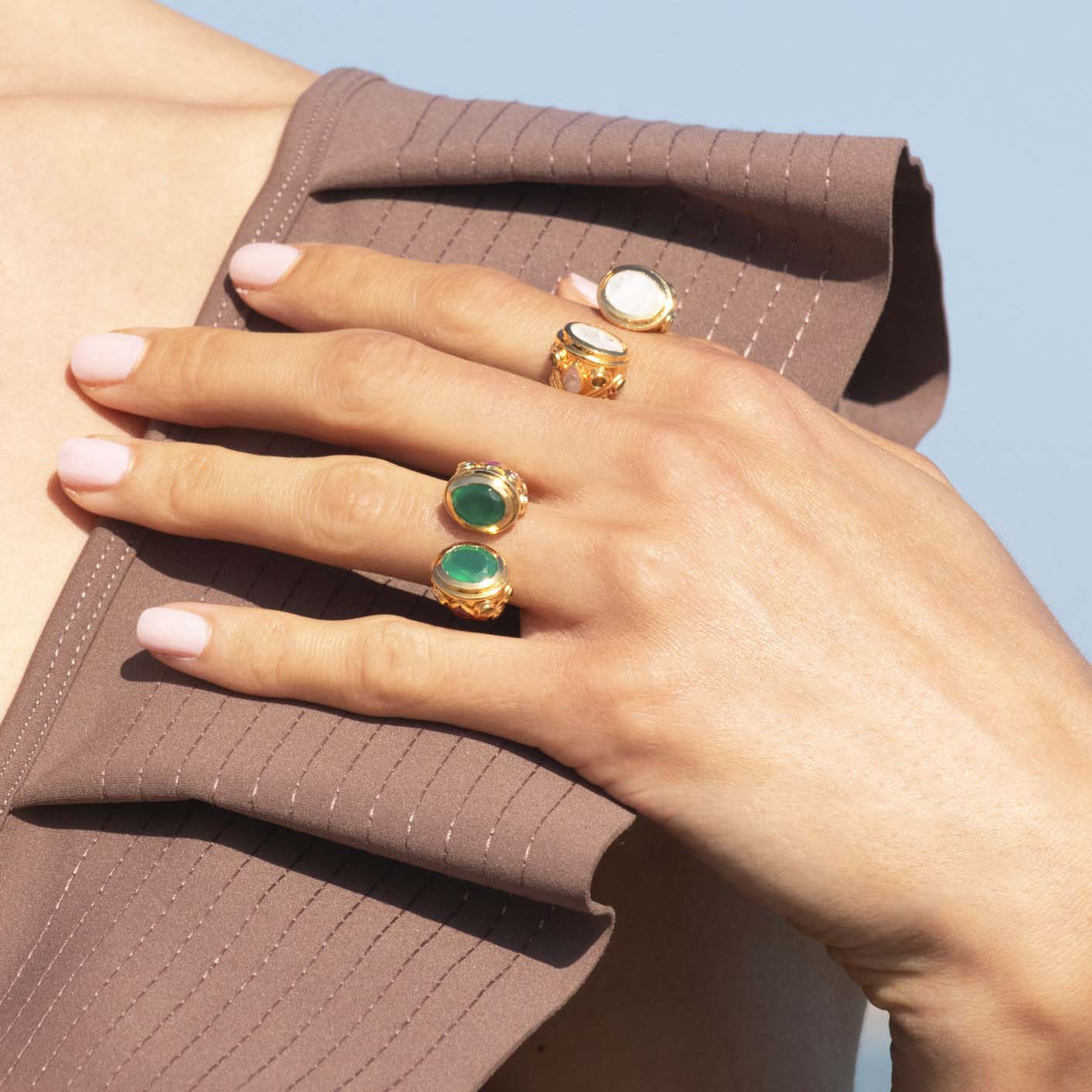 Héritage Bague - Onyx Verte