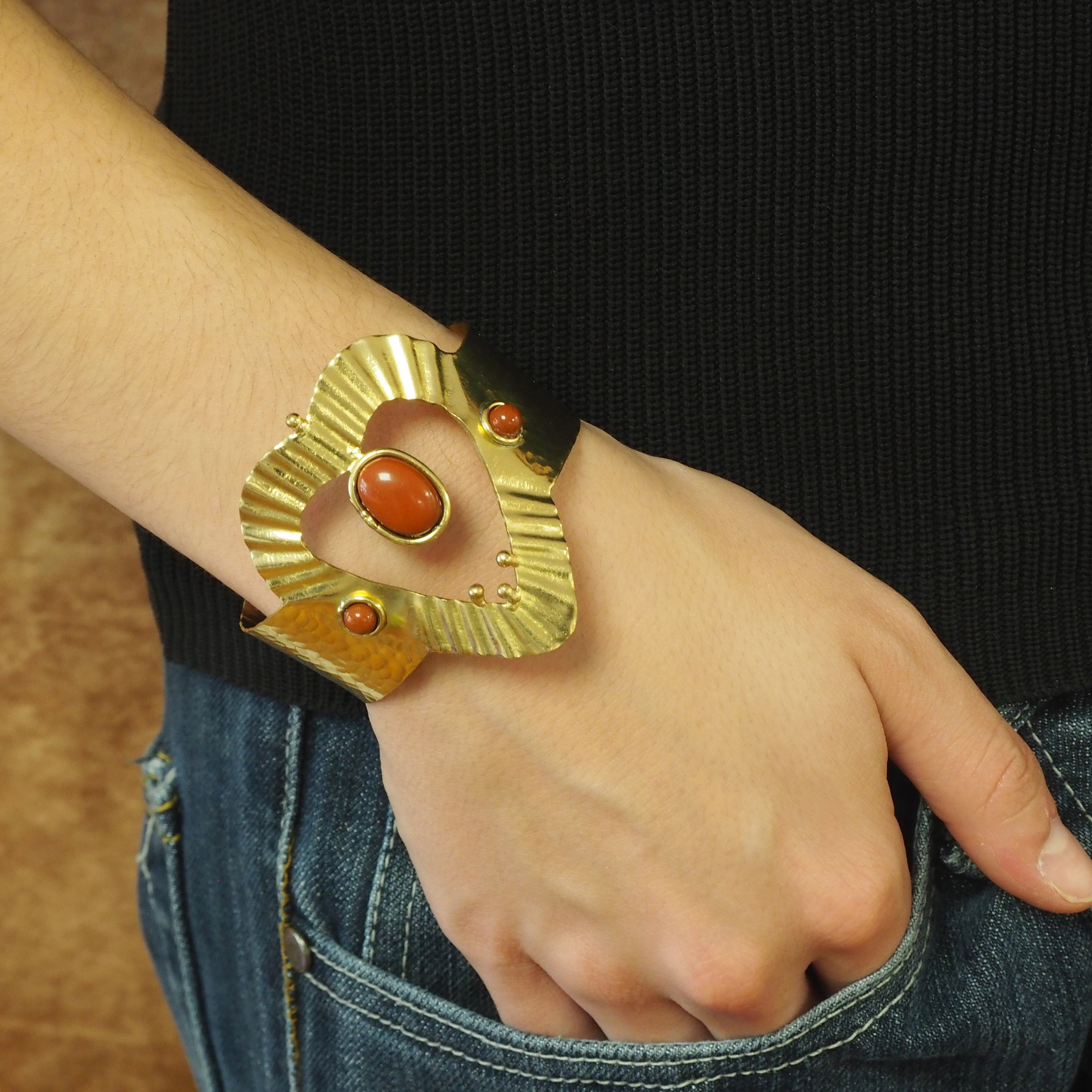 Rotes Herz - Manschette