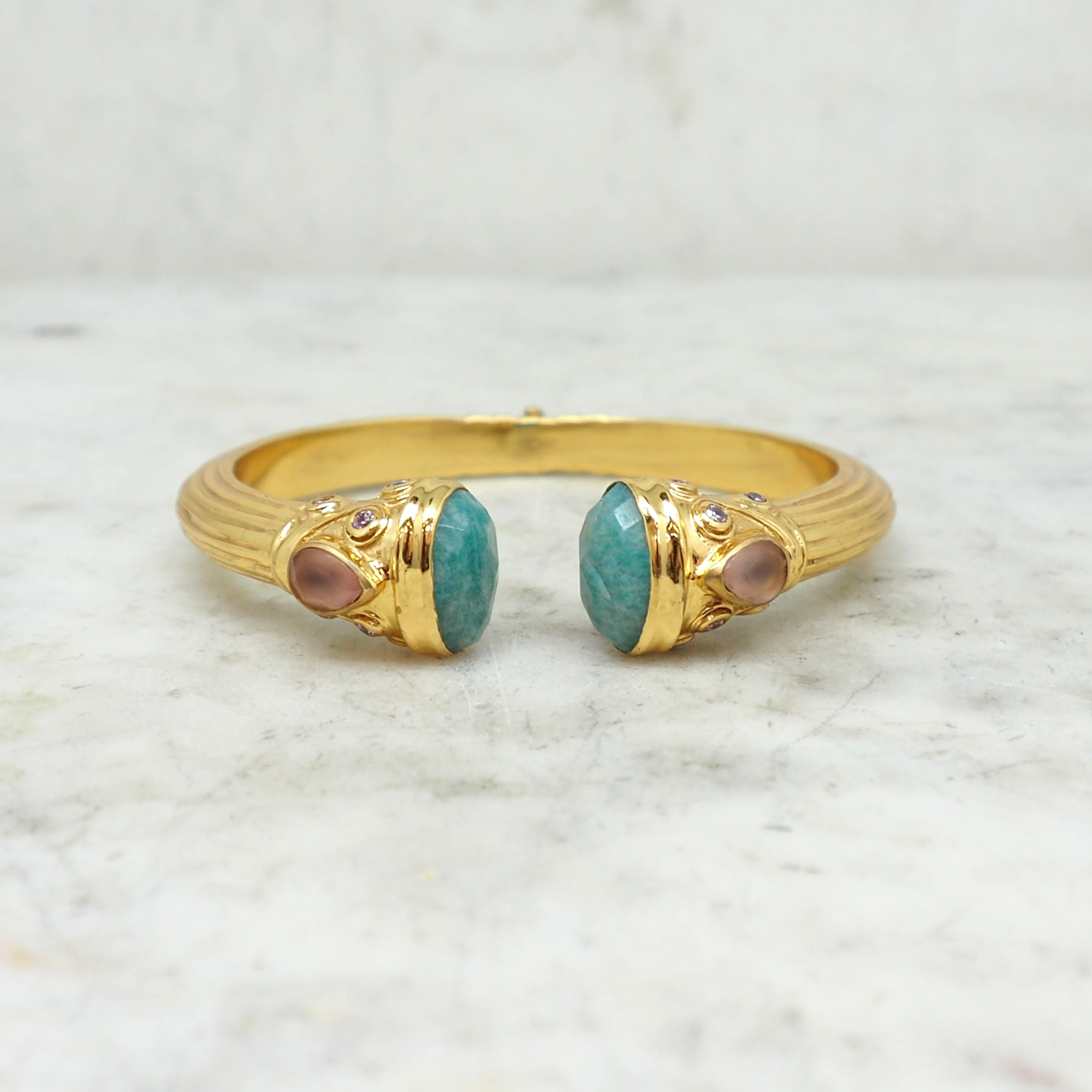 Héritage - Amazonite et Calcédoine rose