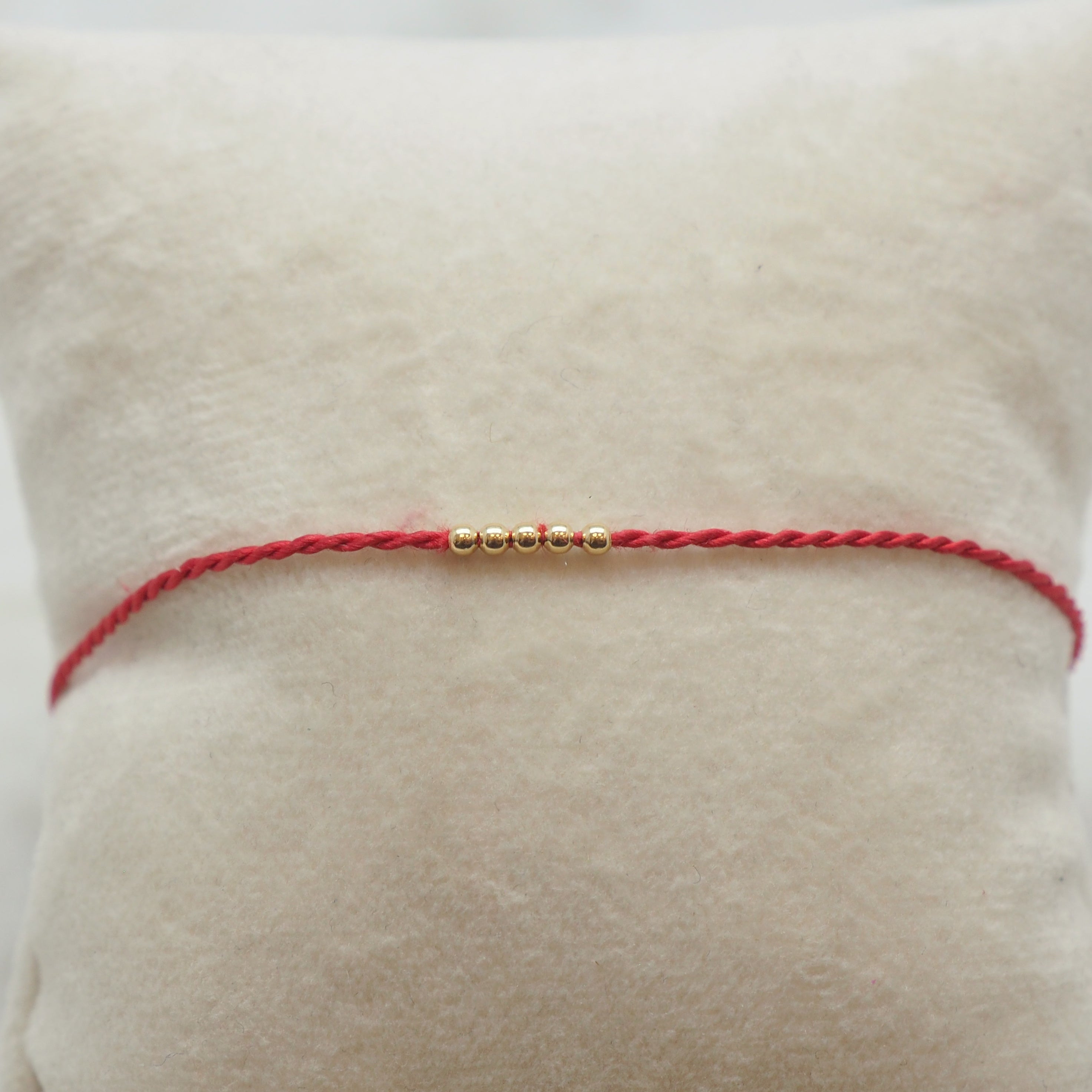 Gold Beads - Red