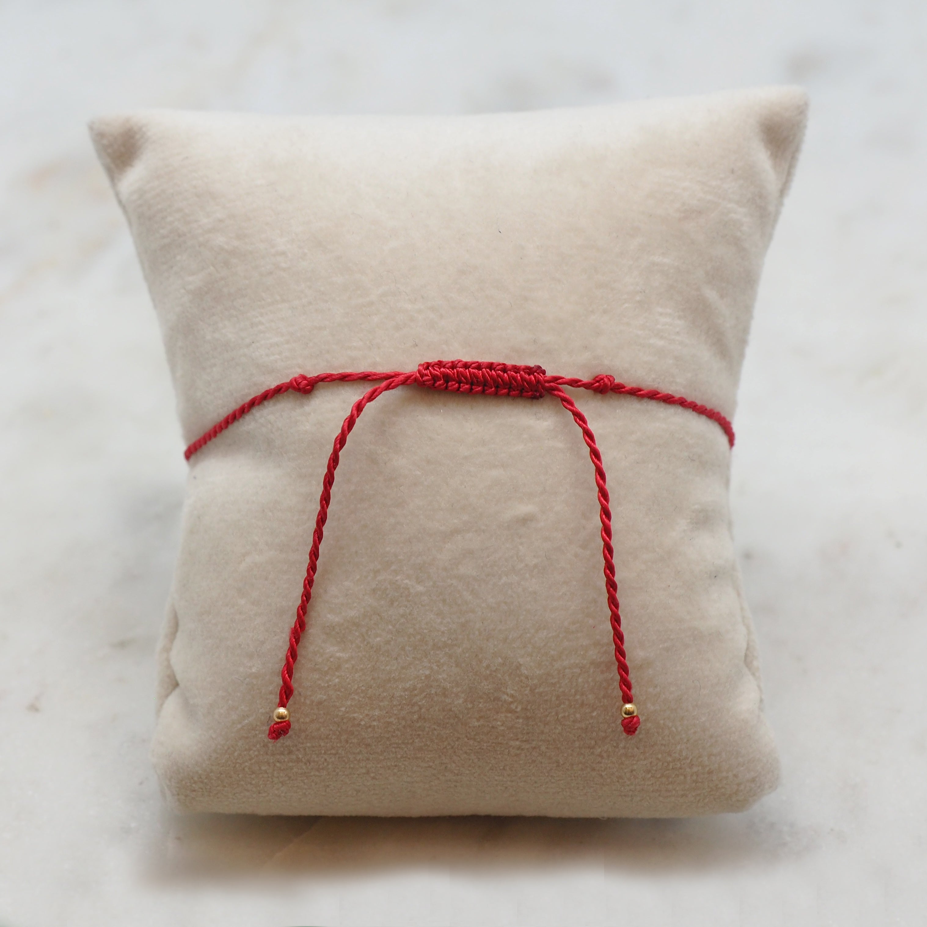 Gold Beads - Red