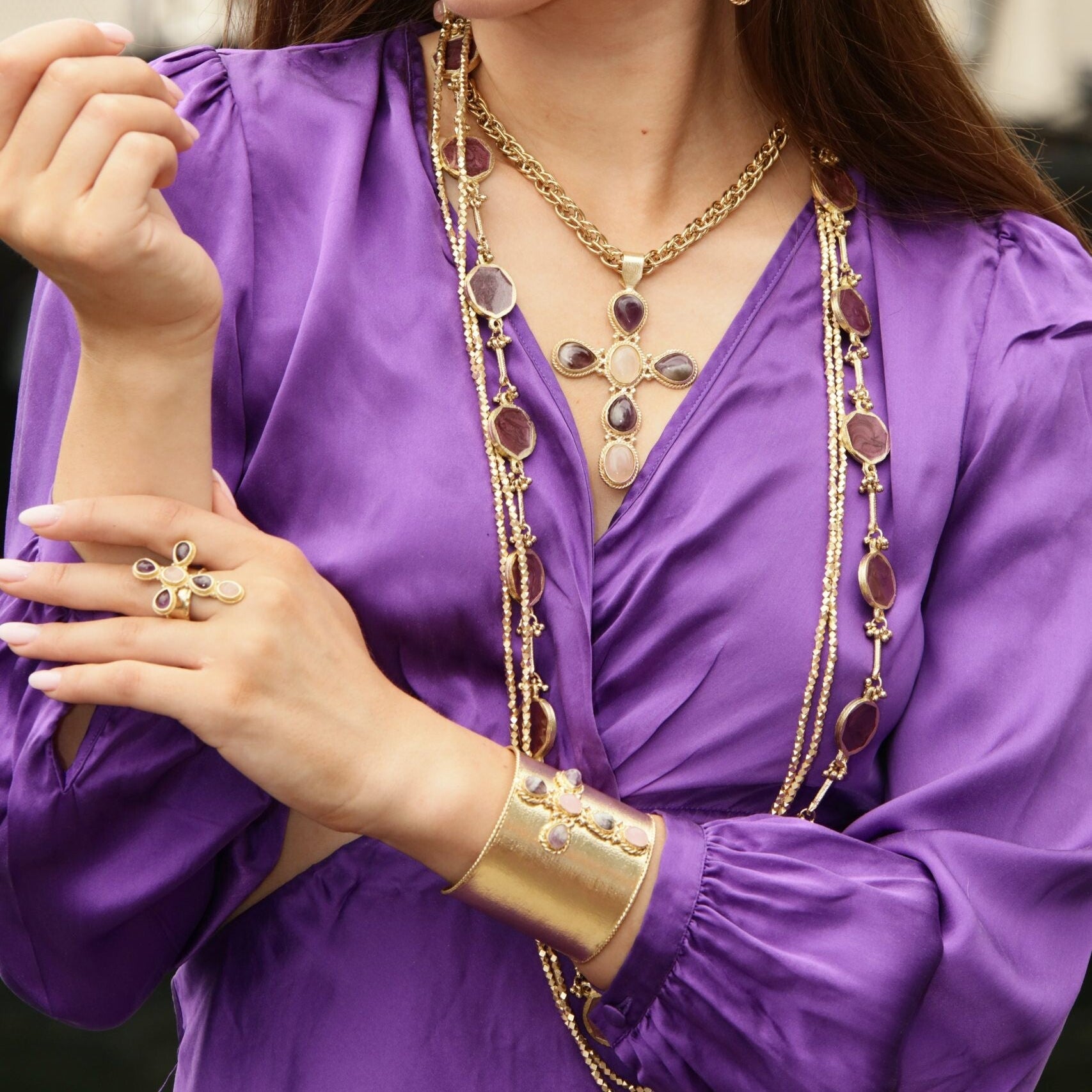 Glaube – Amethyst-Manschette