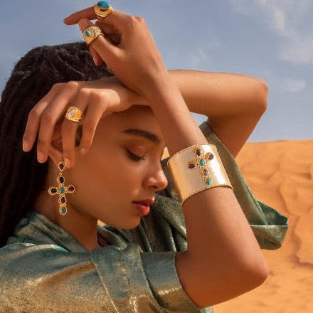 Faith - Manchette Turquoise