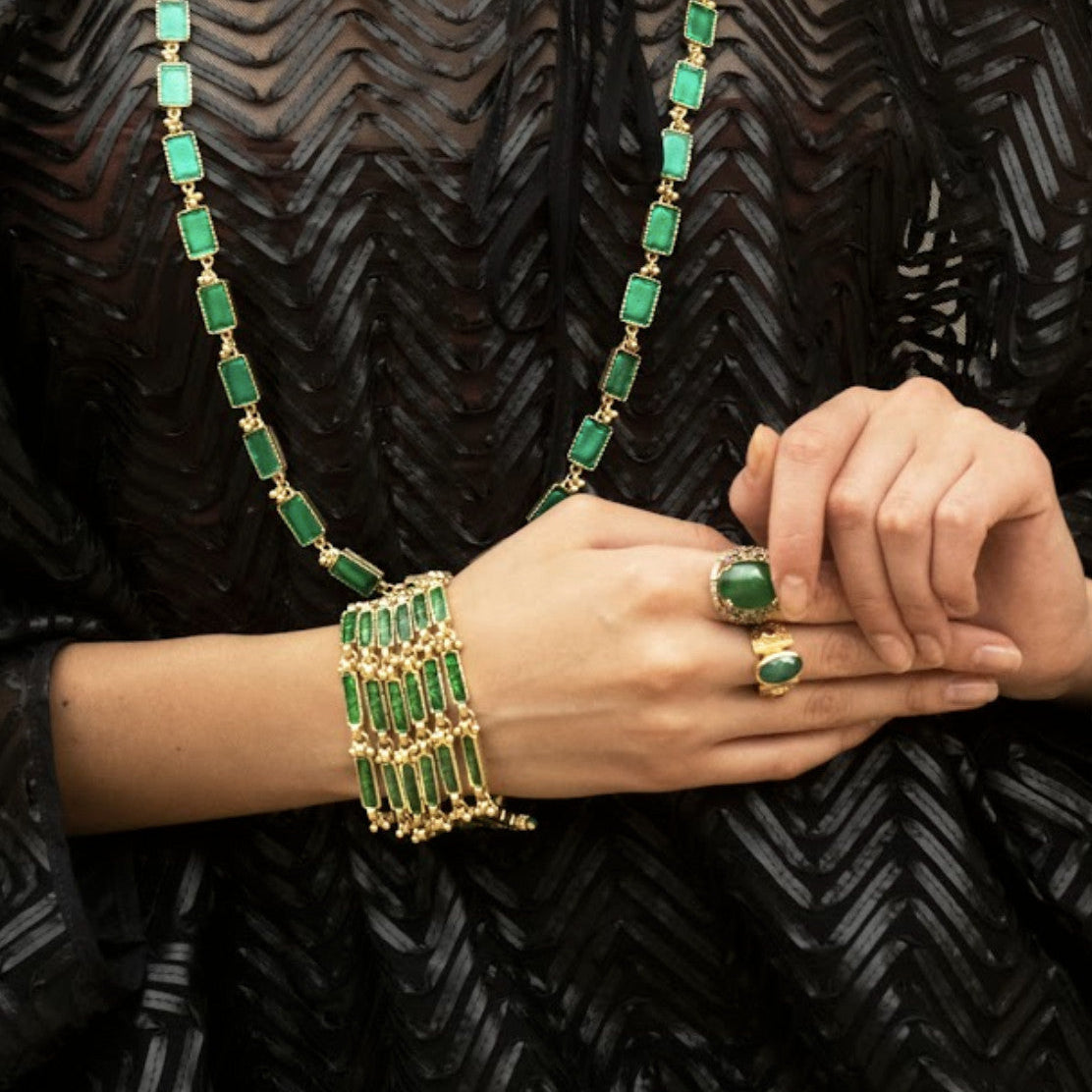 Abigail - Green onyx