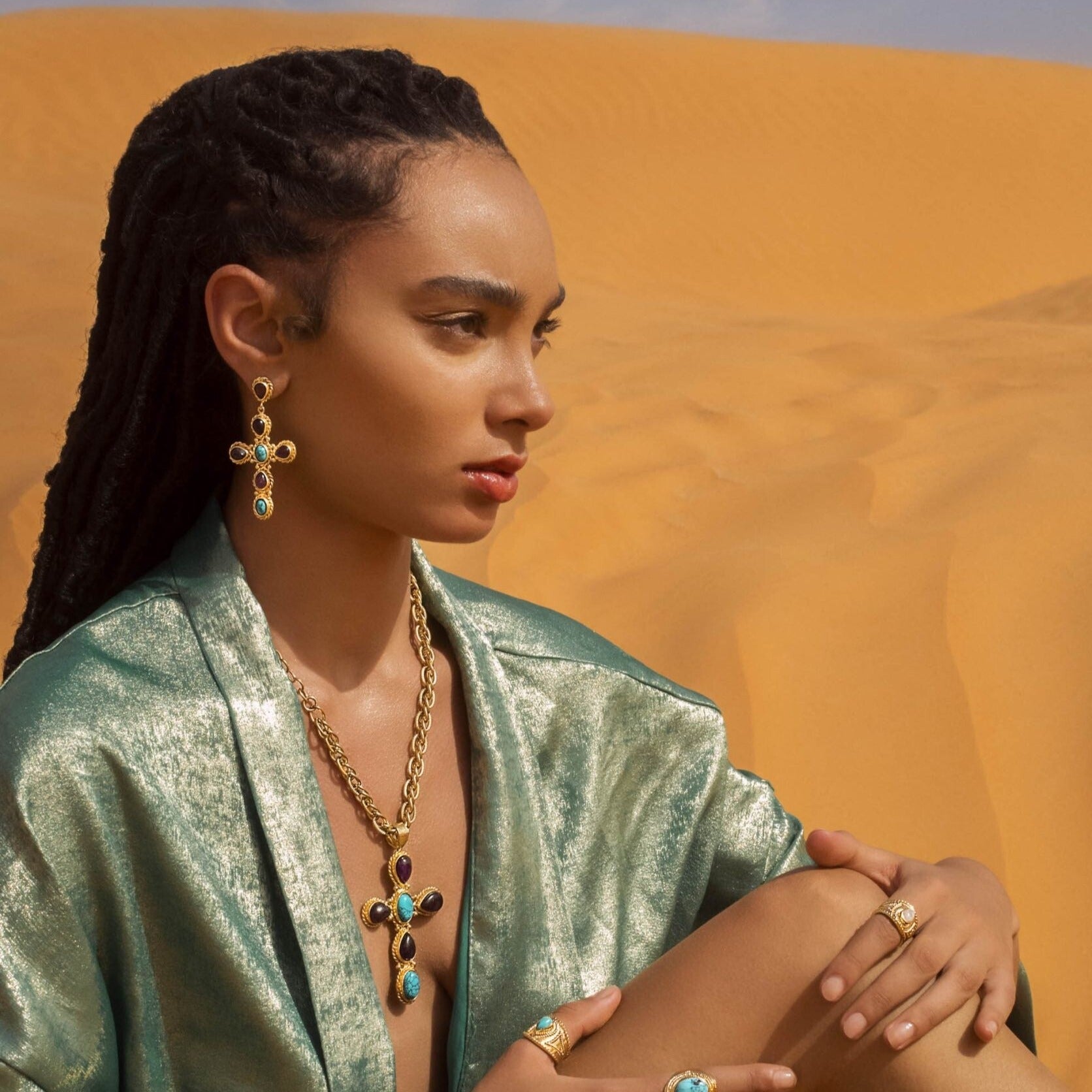 Faith - Boucles Turquoise