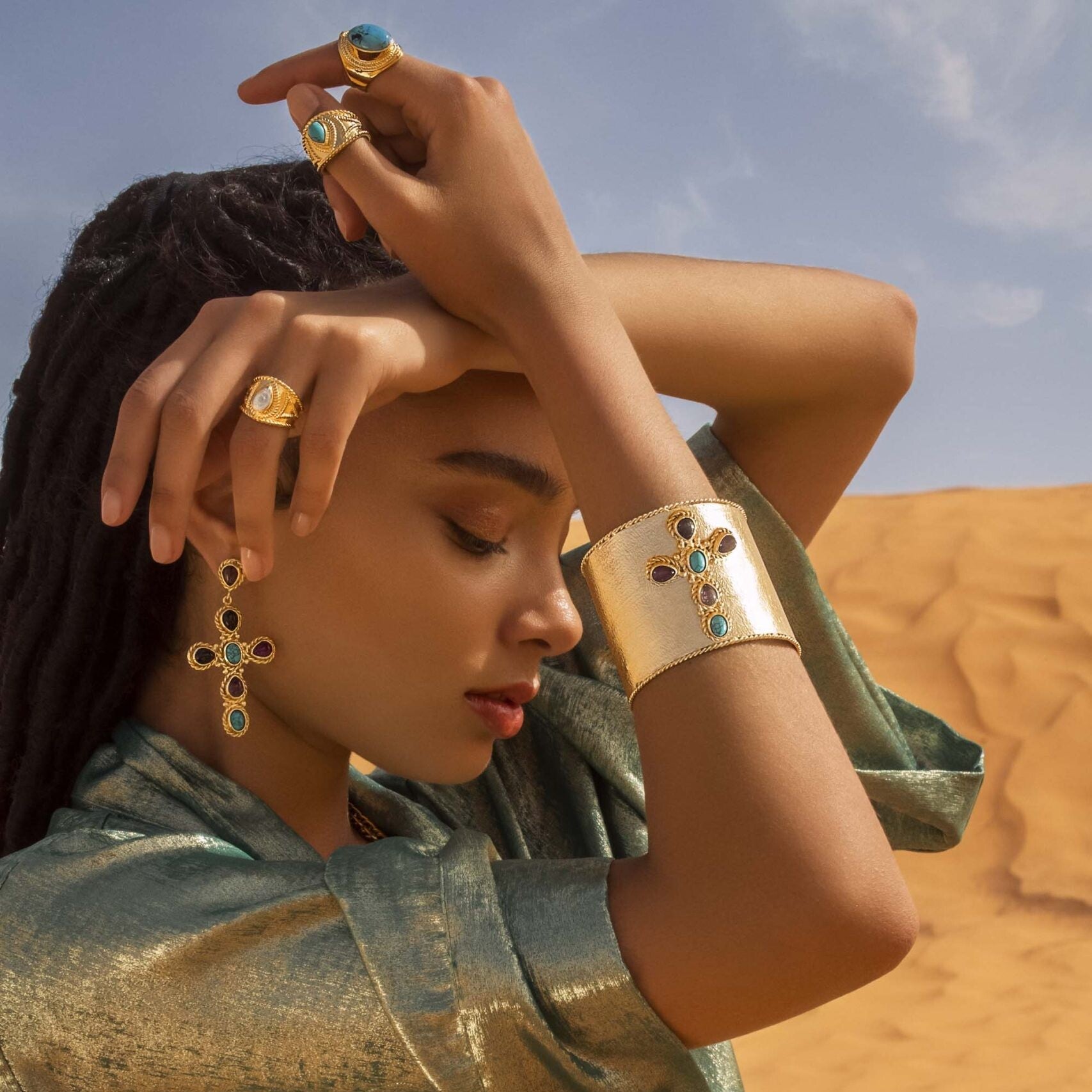 Faith - Boucles Turquoise