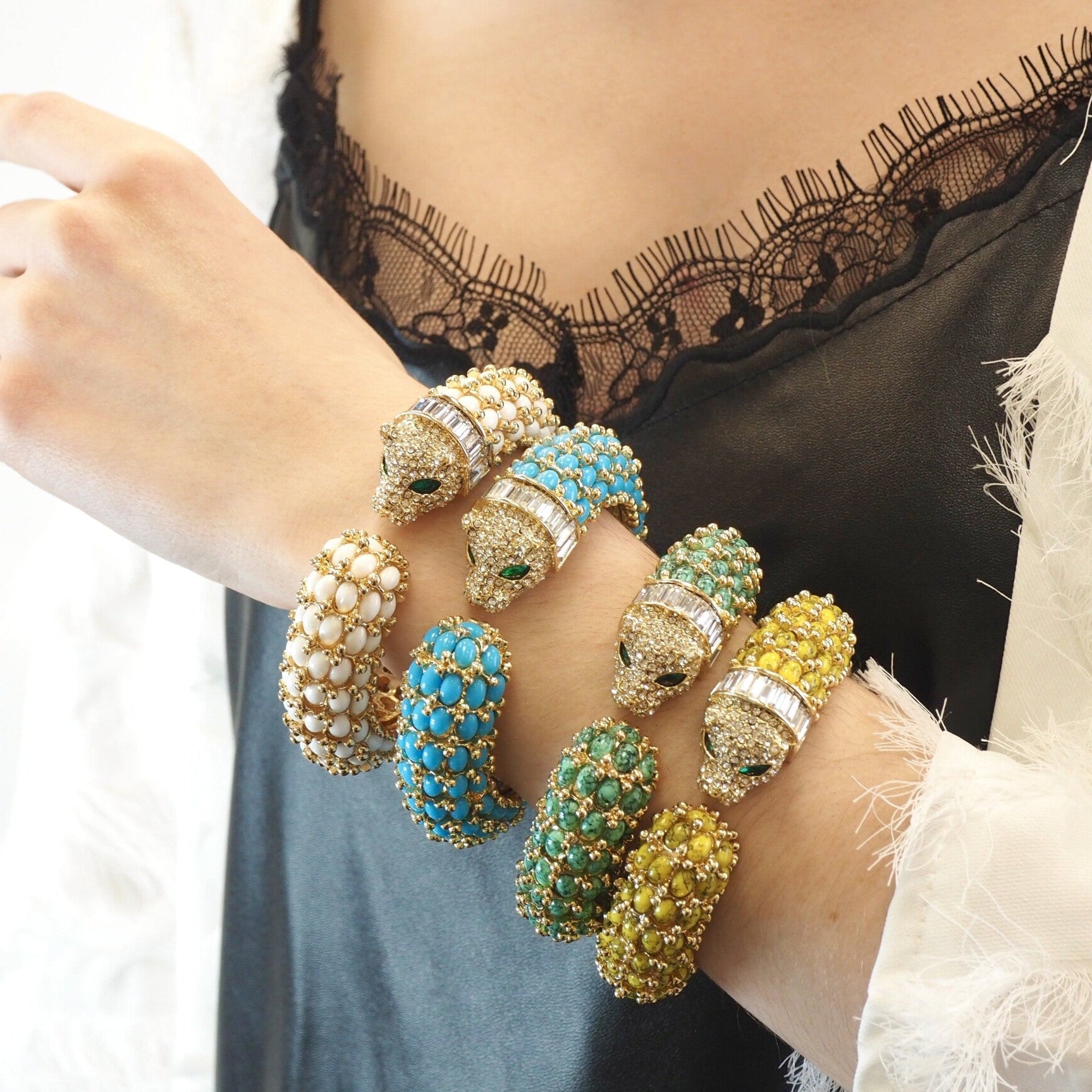 The Tiger Bangle - White