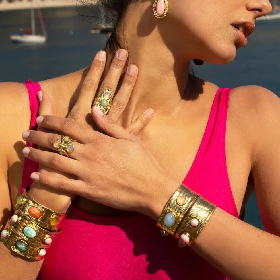 Lina - Lime Onyx, Red Adventurine, Lemon Onyx