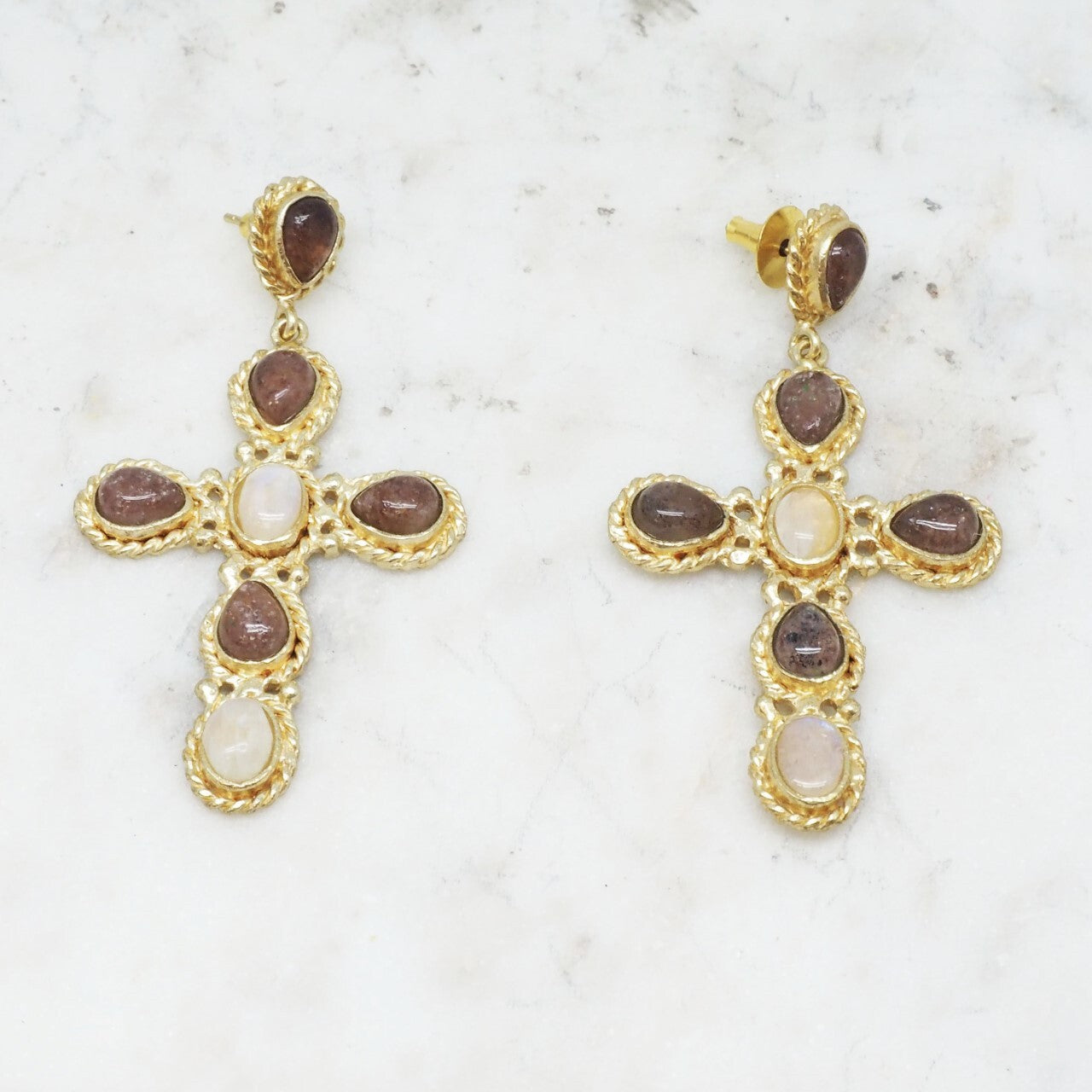 Faith - Boucles Quartz Fraise