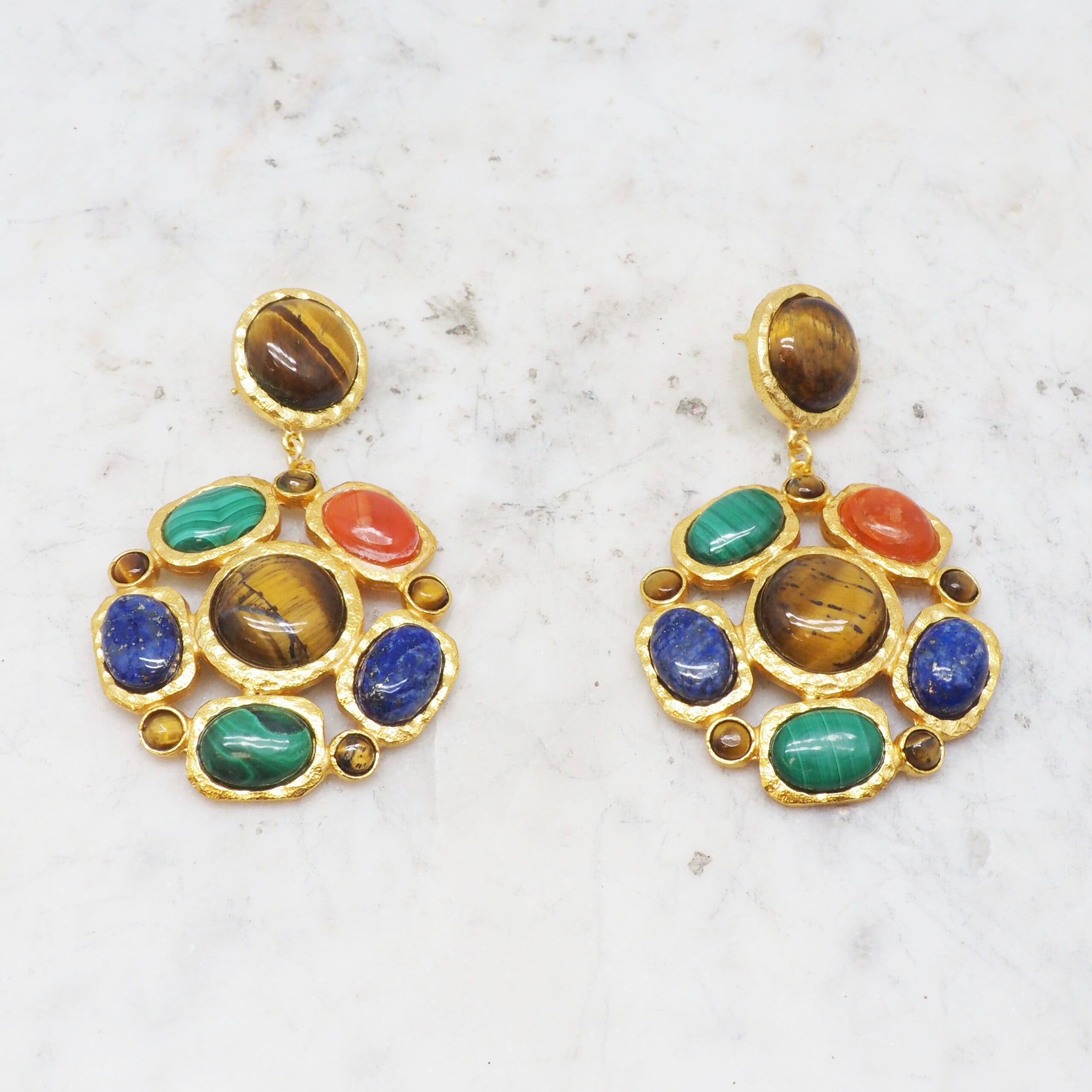 Terre et Feu - Boucles Pendantes