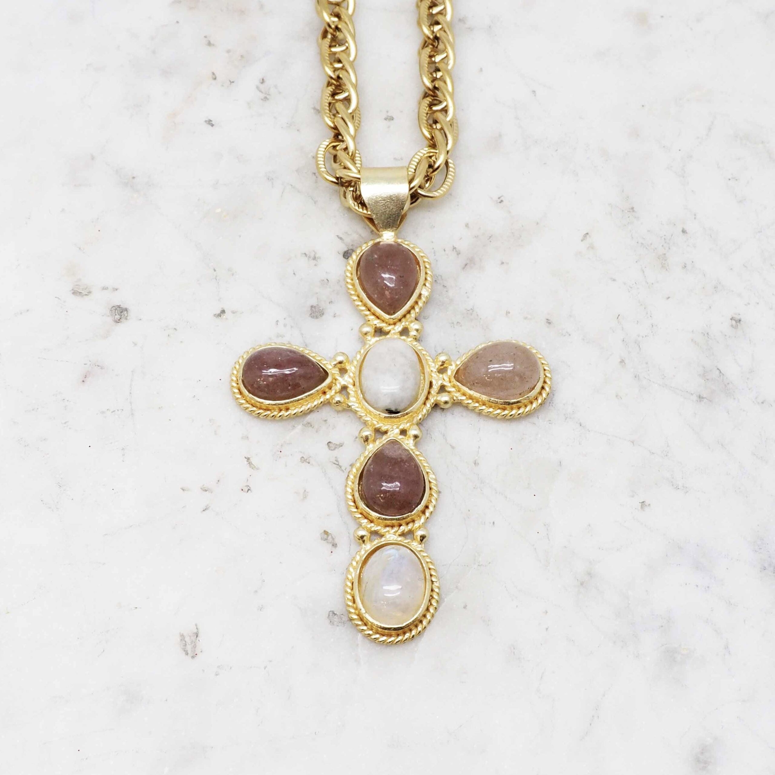 Faith - Strawberry Quartz Necklace
