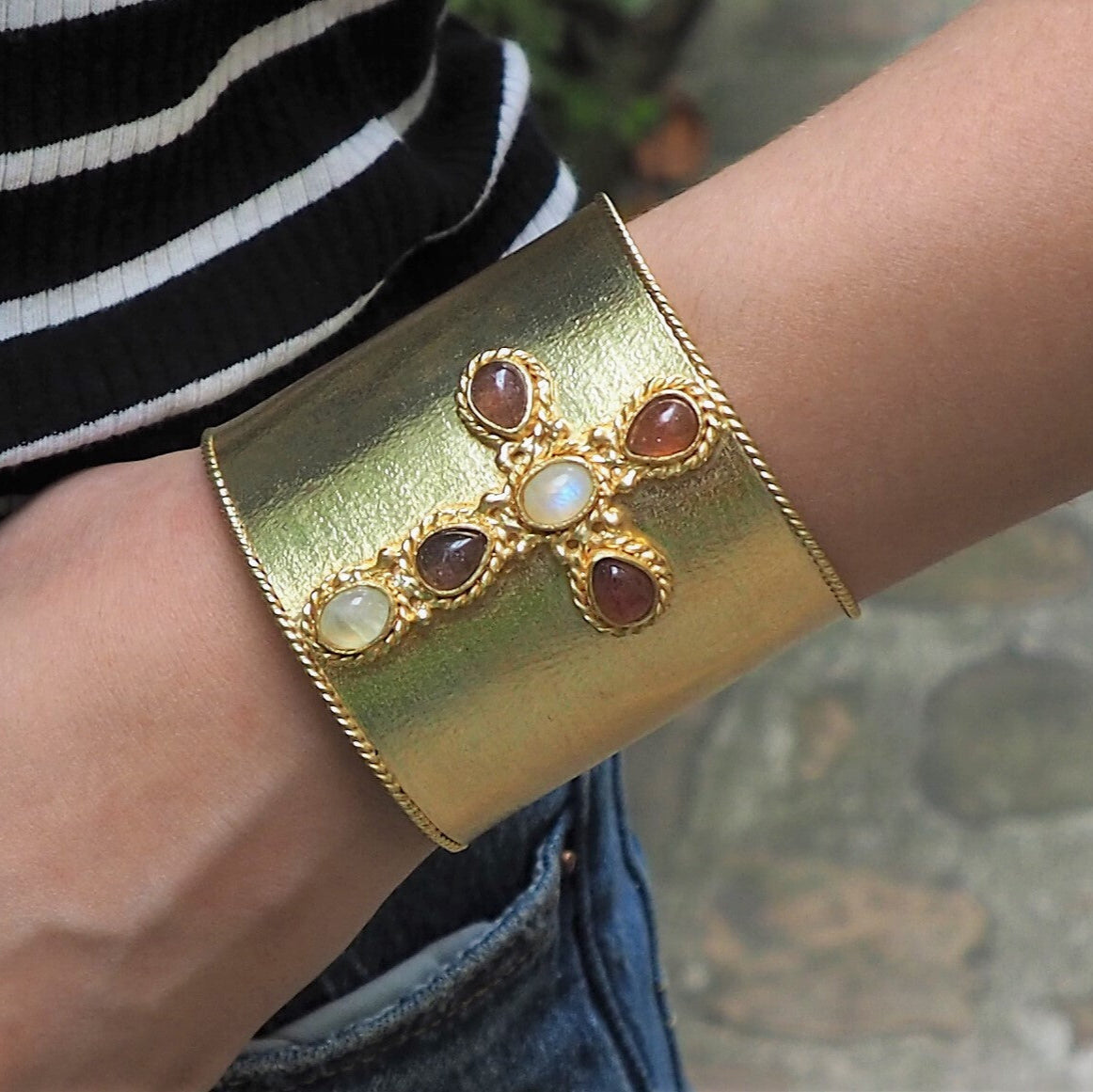 Faith - Strawberry Quartz Cuff