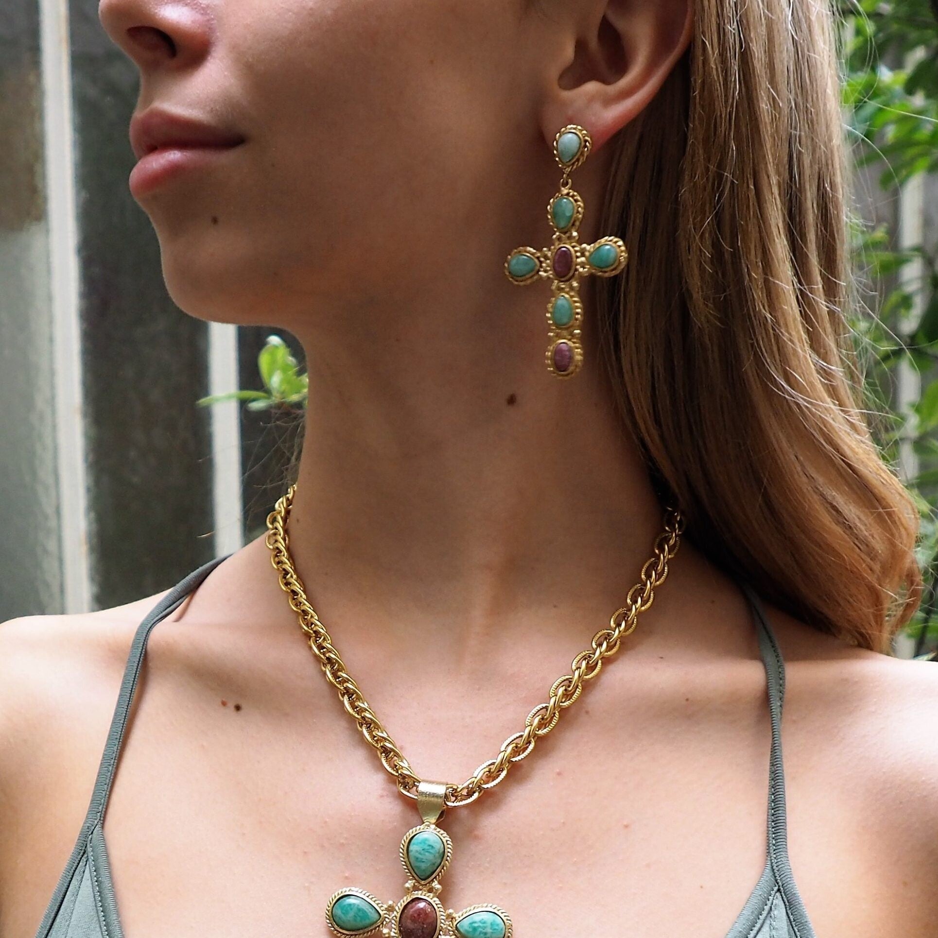 Faith - Amazonite Earrings