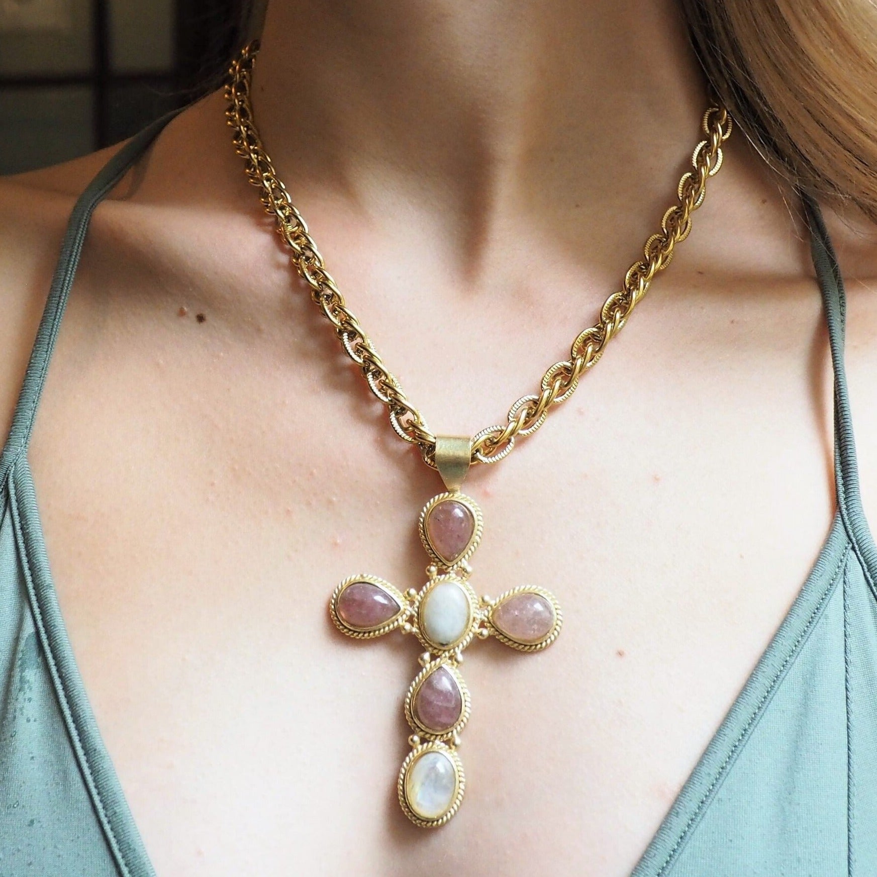 Faith - Strawberry Quartz Necklace