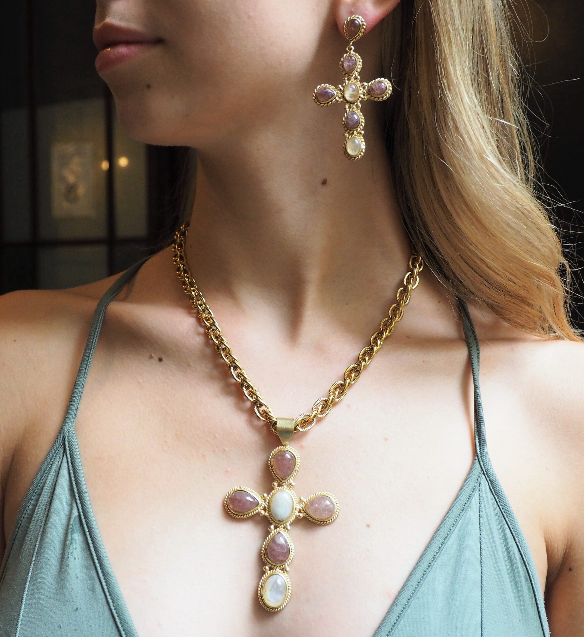 Faith - Boucles Quartz Fraise