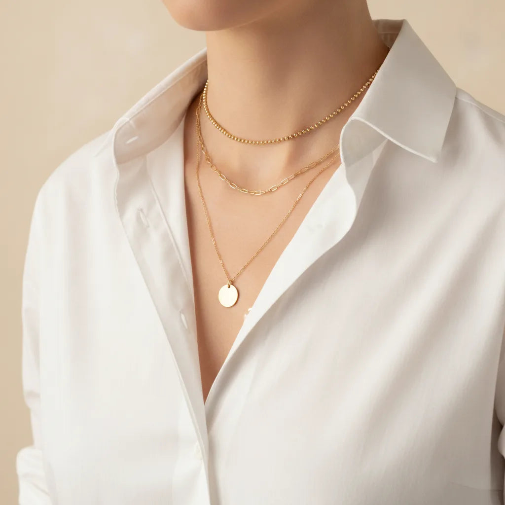 Layering colliers superposition chaînes, guide 2026