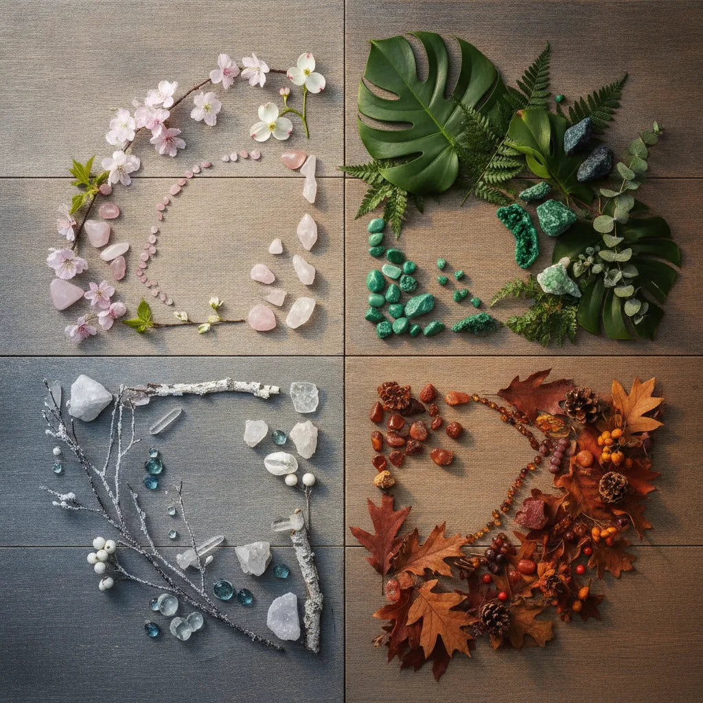 Pierres et saisons énergie – guide par saison