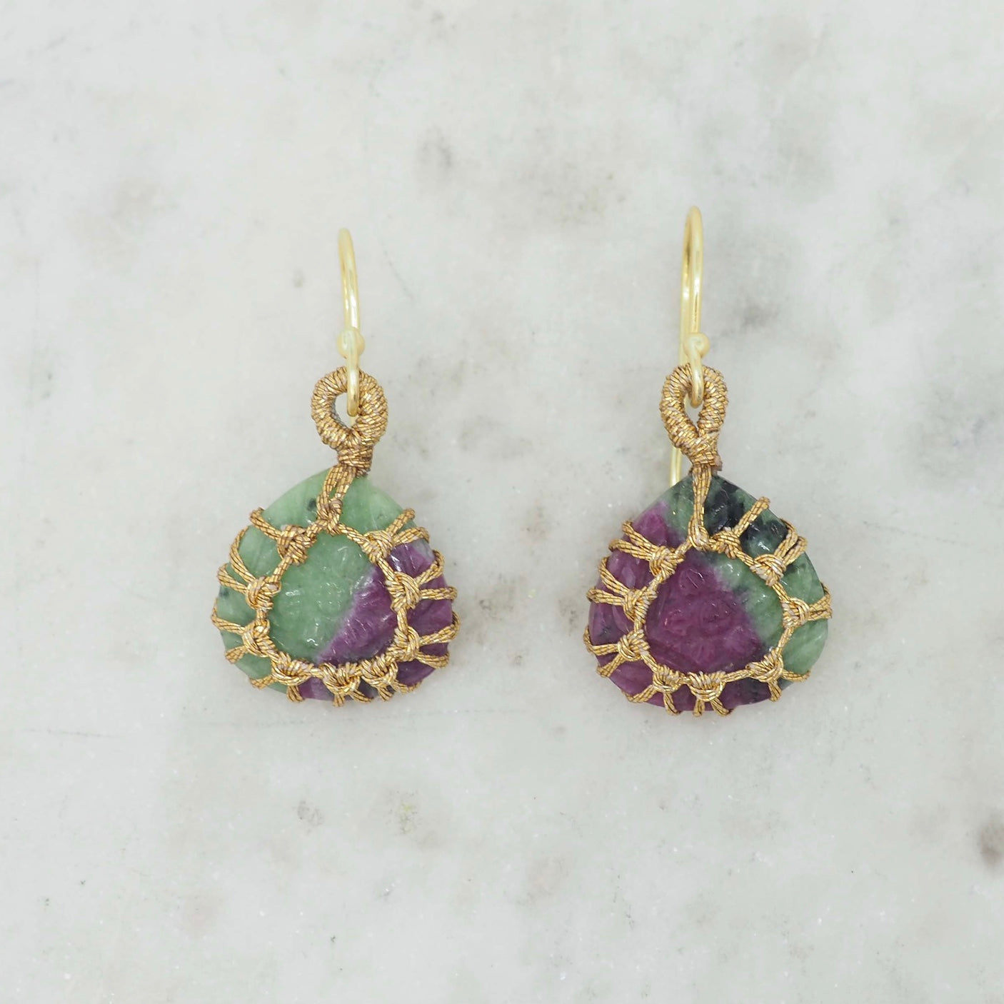 Noa - Boucles Rubis Zoisite