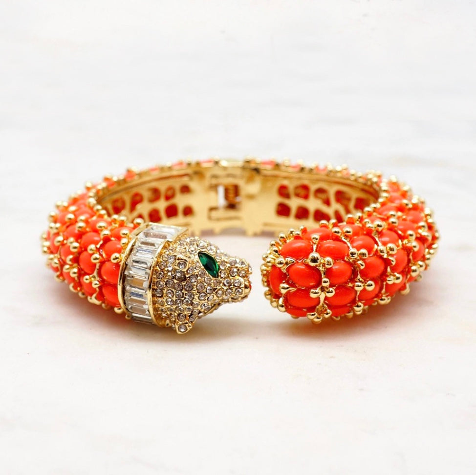 The Tiger Bangle - Coral