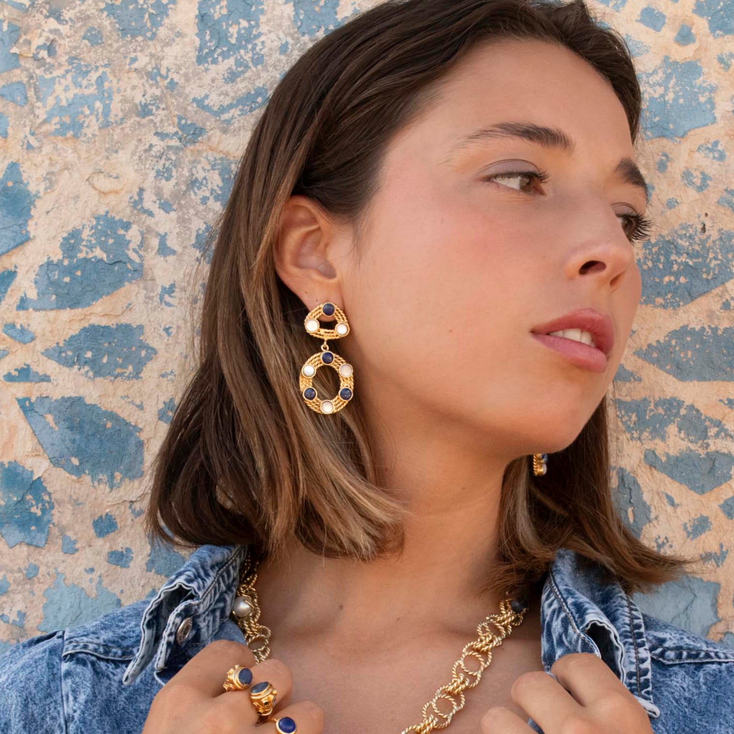 Ecume - Boucles d'oreilles