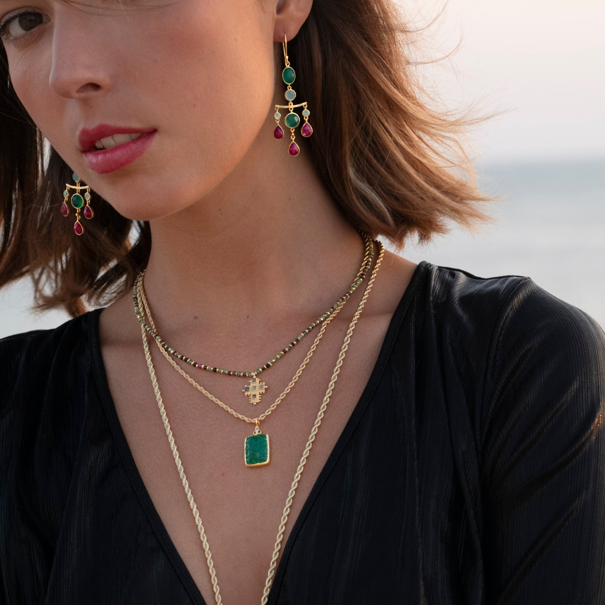 Green Lotus - Collier