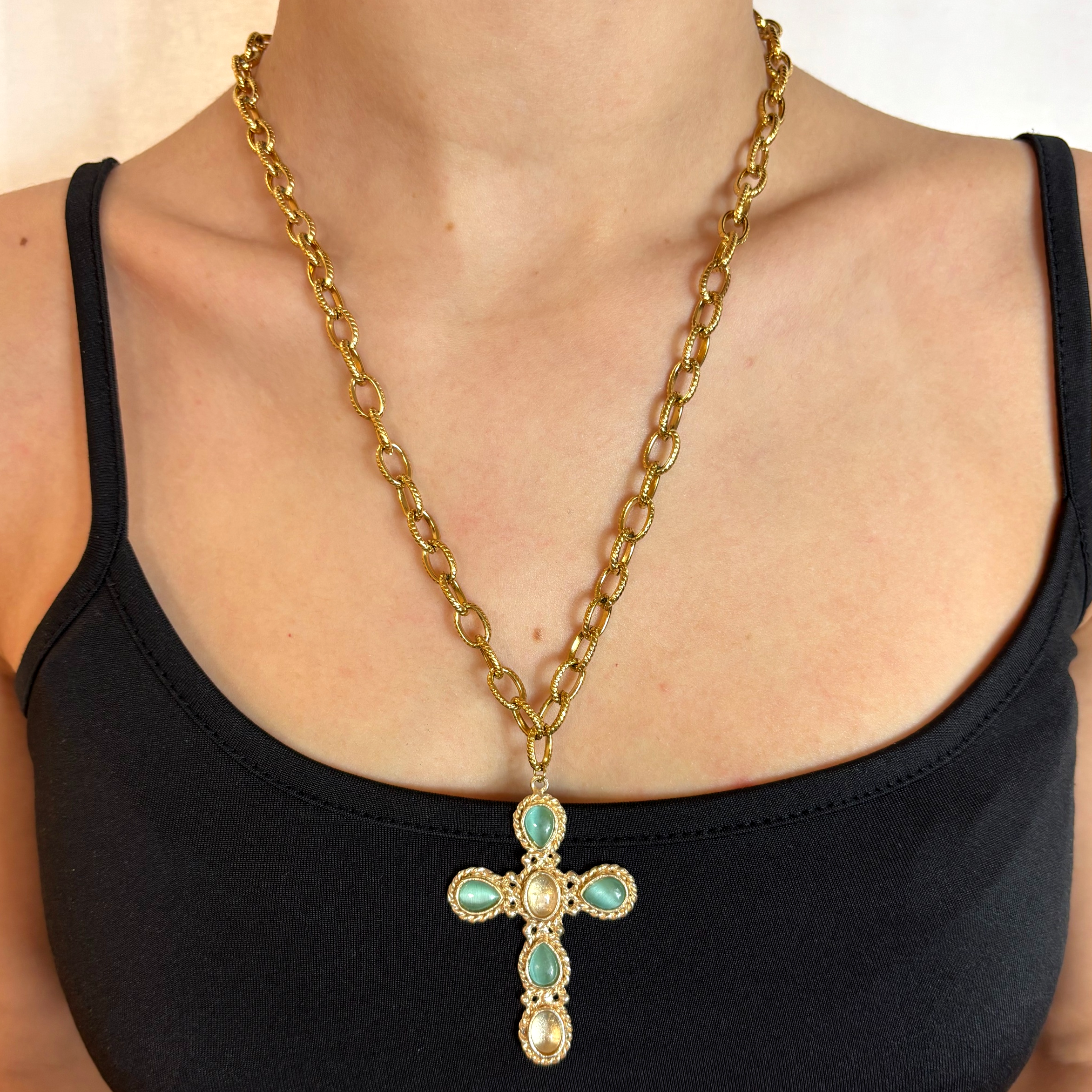 Glaube – Rubin-Zoisit-Halskette