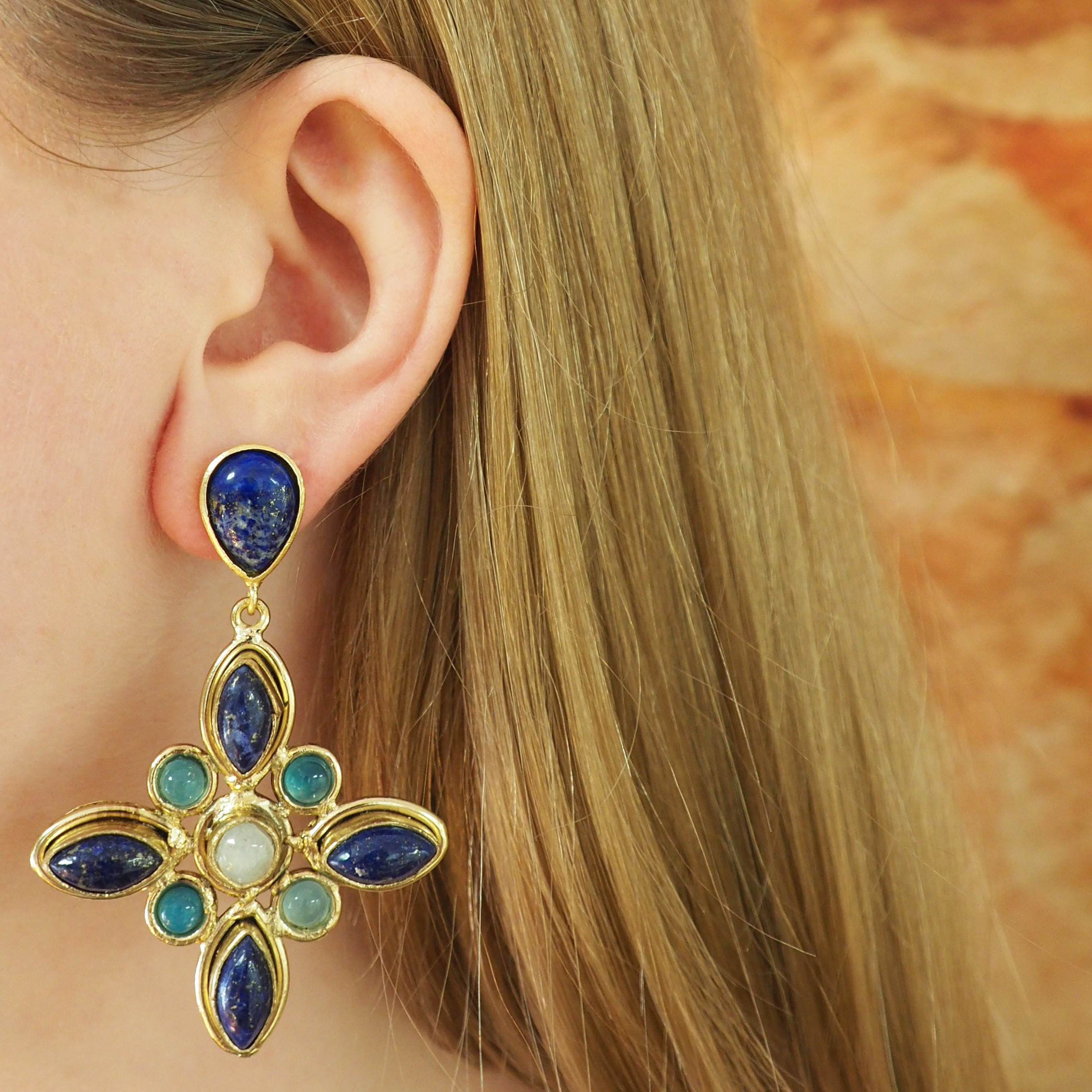 Isaé - Boucle d'Oreille Lapis