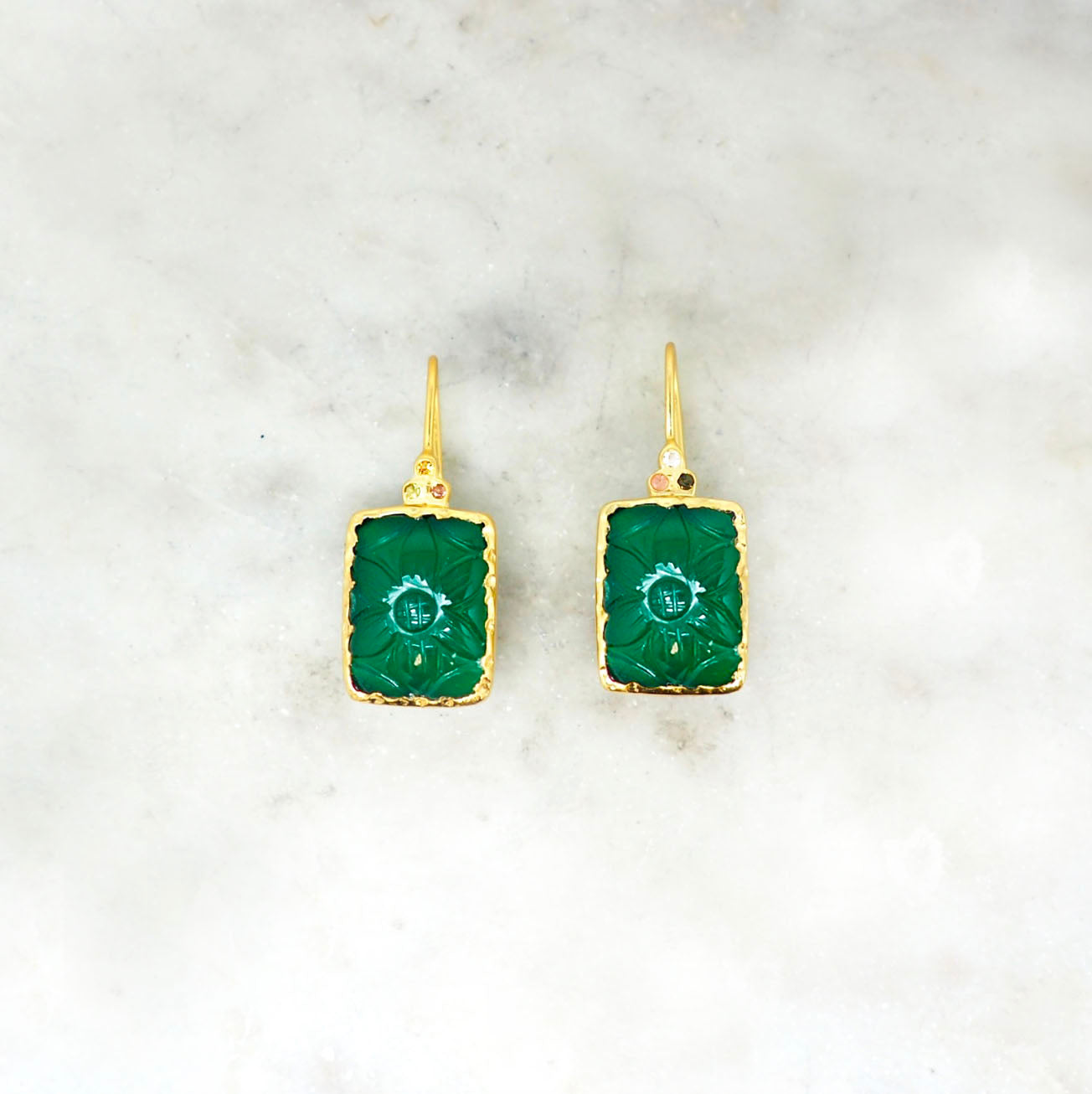 Green Lotus - Boucles d'oreilles