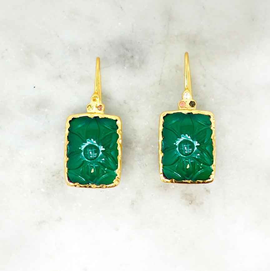 Green Lotus - Boucles d'oreilles