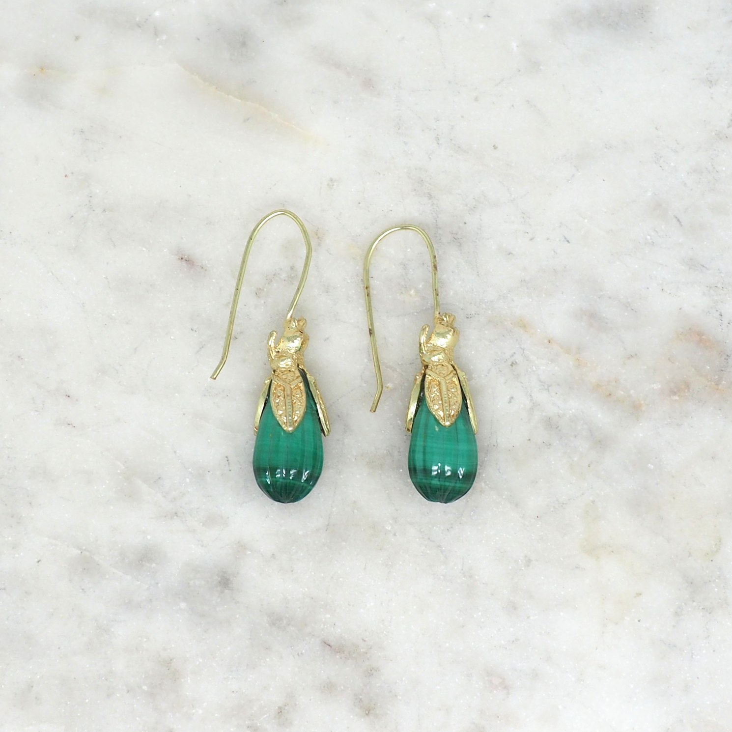 Totem - Boucle d'oreille Malachite